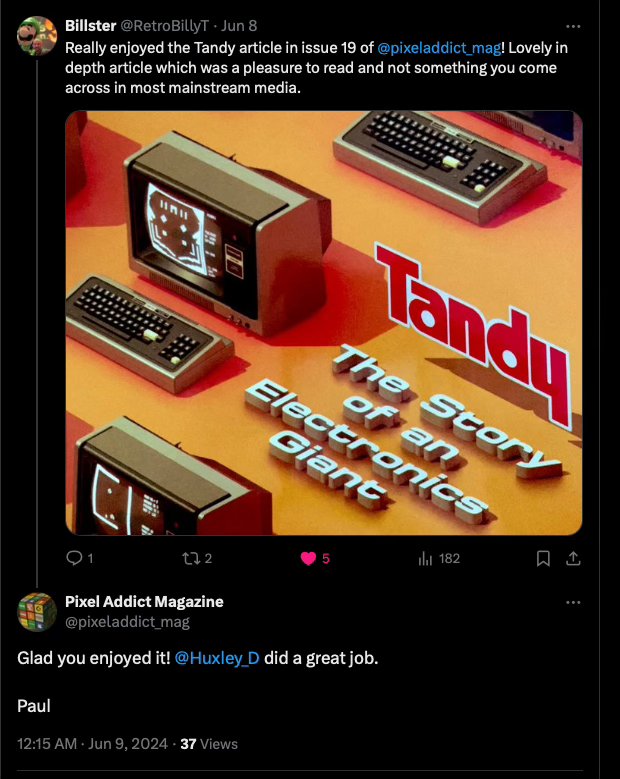 Capellini magazine カッペリーニ1995 Reader praises Pixel Addict magazine article on Tandy and TRS-80