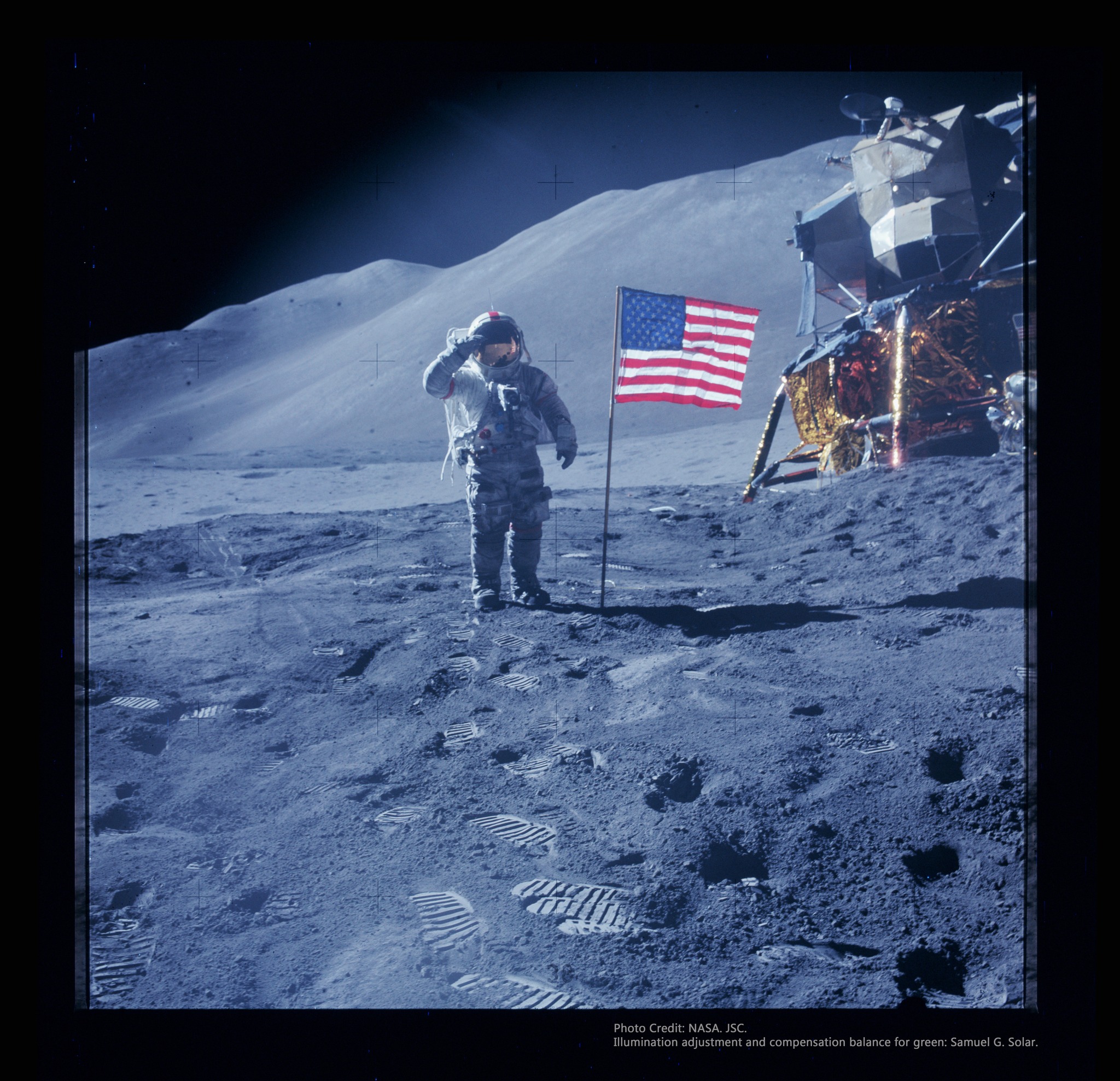 Apollo 15 moon surface photo by James B. Irwin