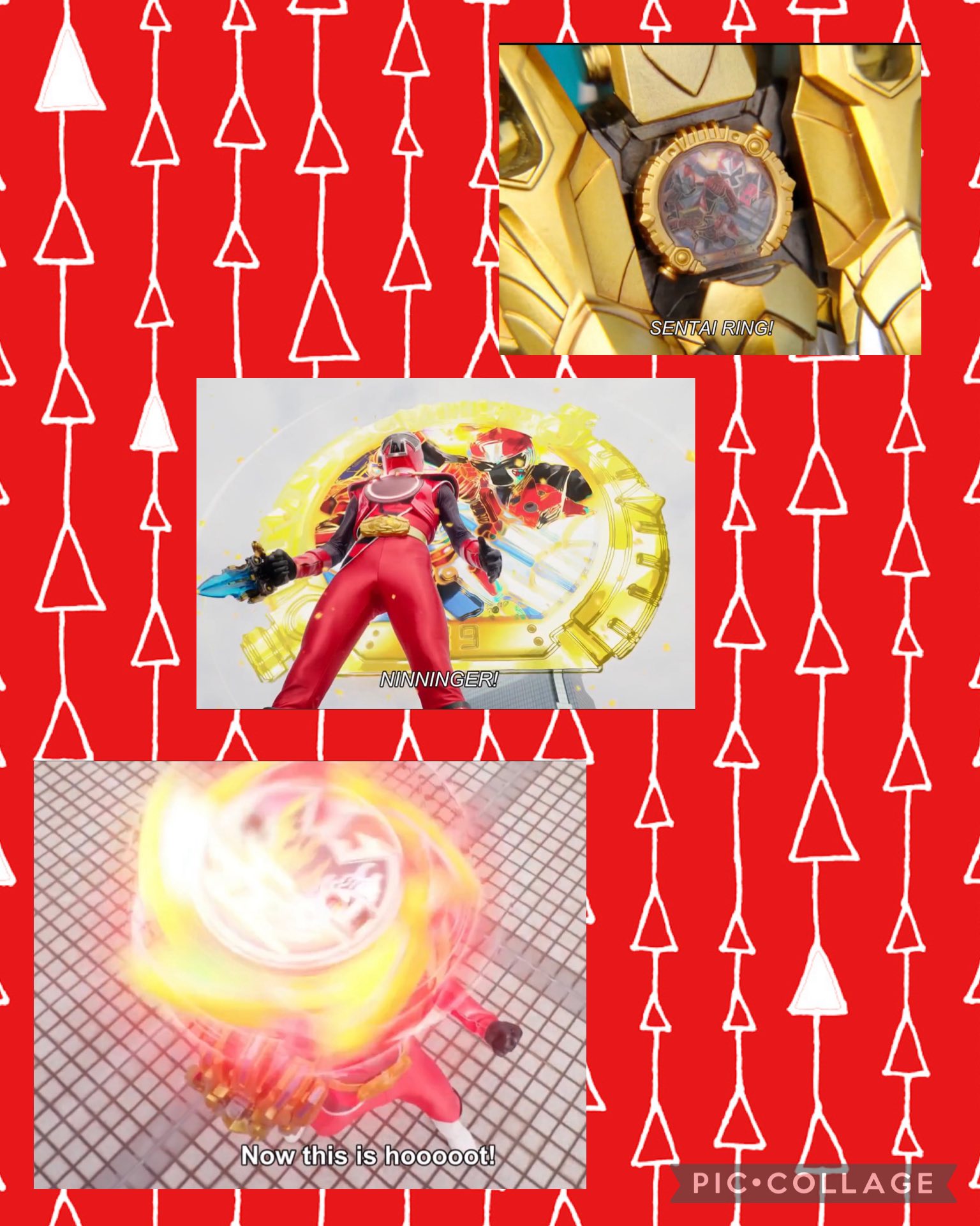 Finally all 5 gozyugers can operate their own Tega Sword mecha 