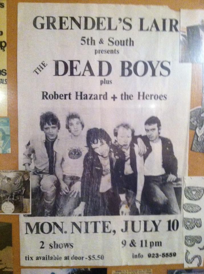 1978 Concert Poster for The Dead Boys and Robert Hazzard at