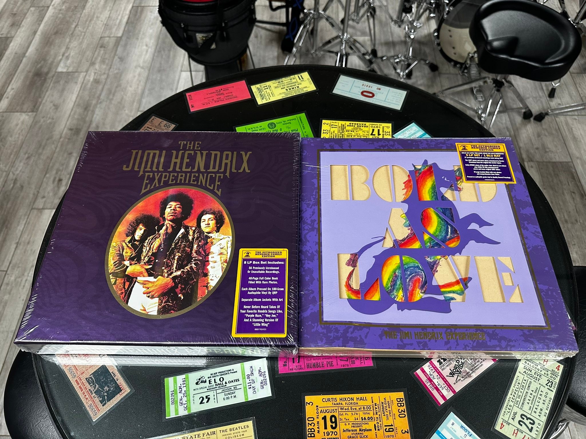 Jimi Hendrix box sets with unreleased recordings