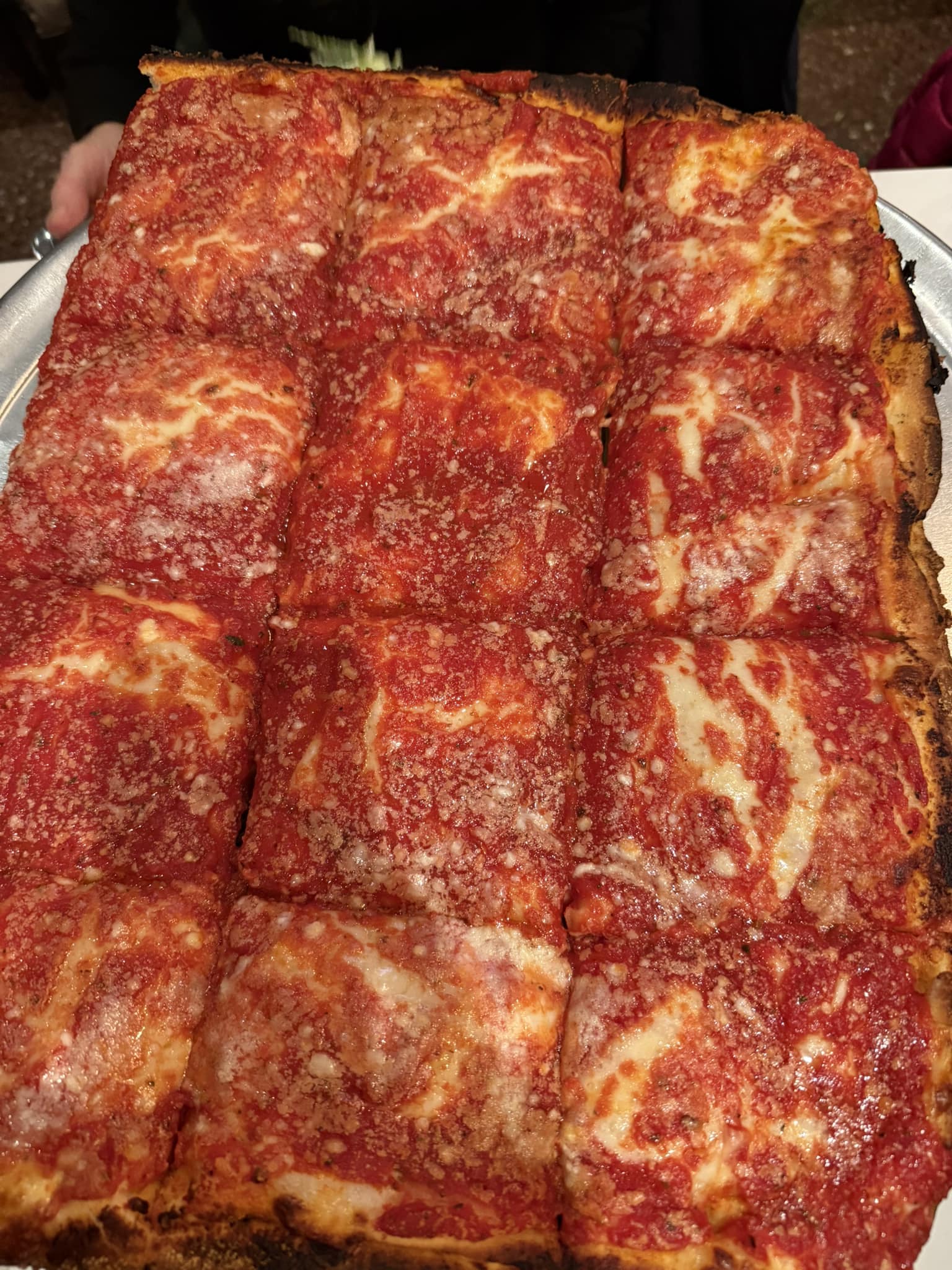 L & B Spumoni Garden's legendary square pizza in NYC