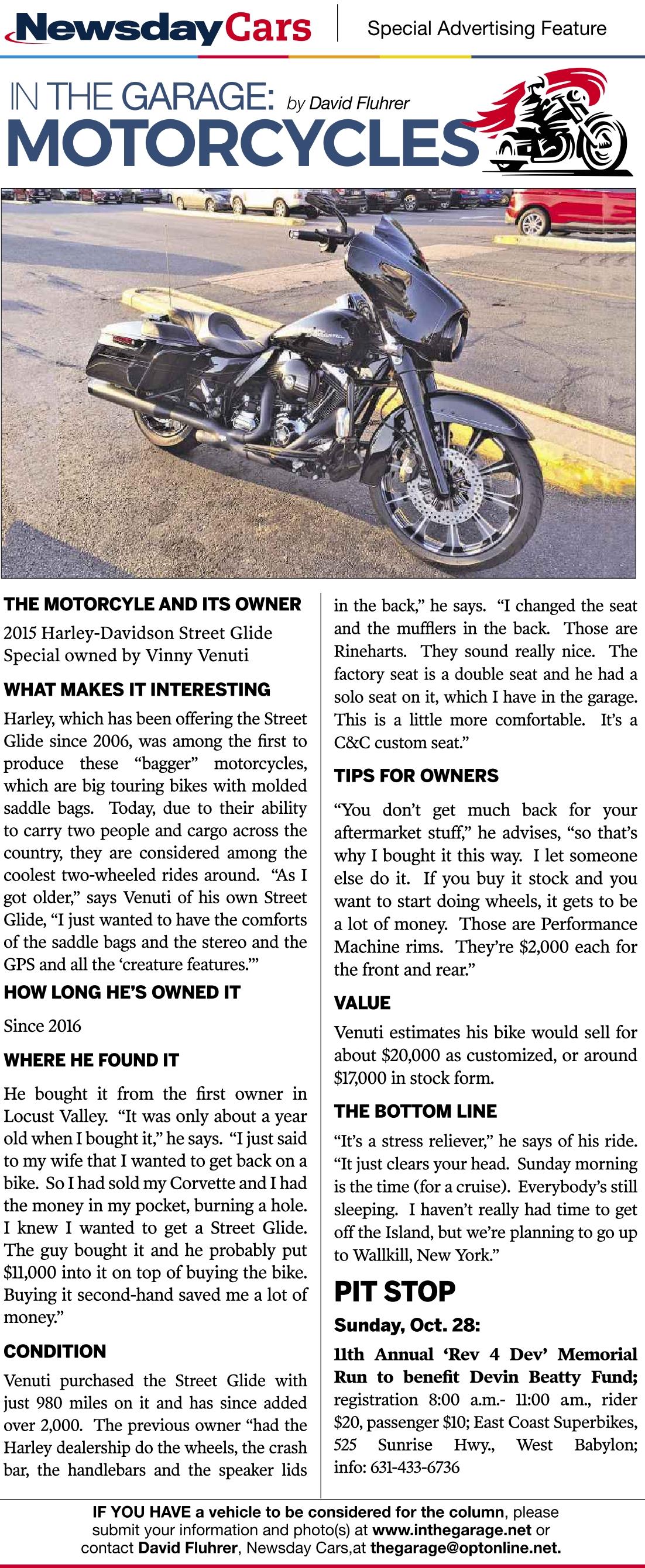 Seeking unique motorcycles for news column