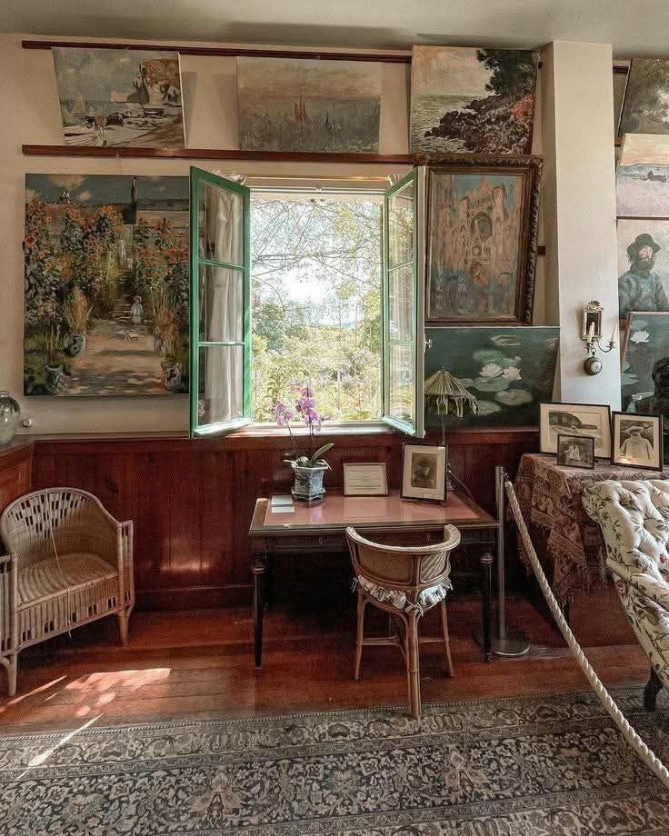 Claude Monet's house in Giverny, France. The Impressionist painter