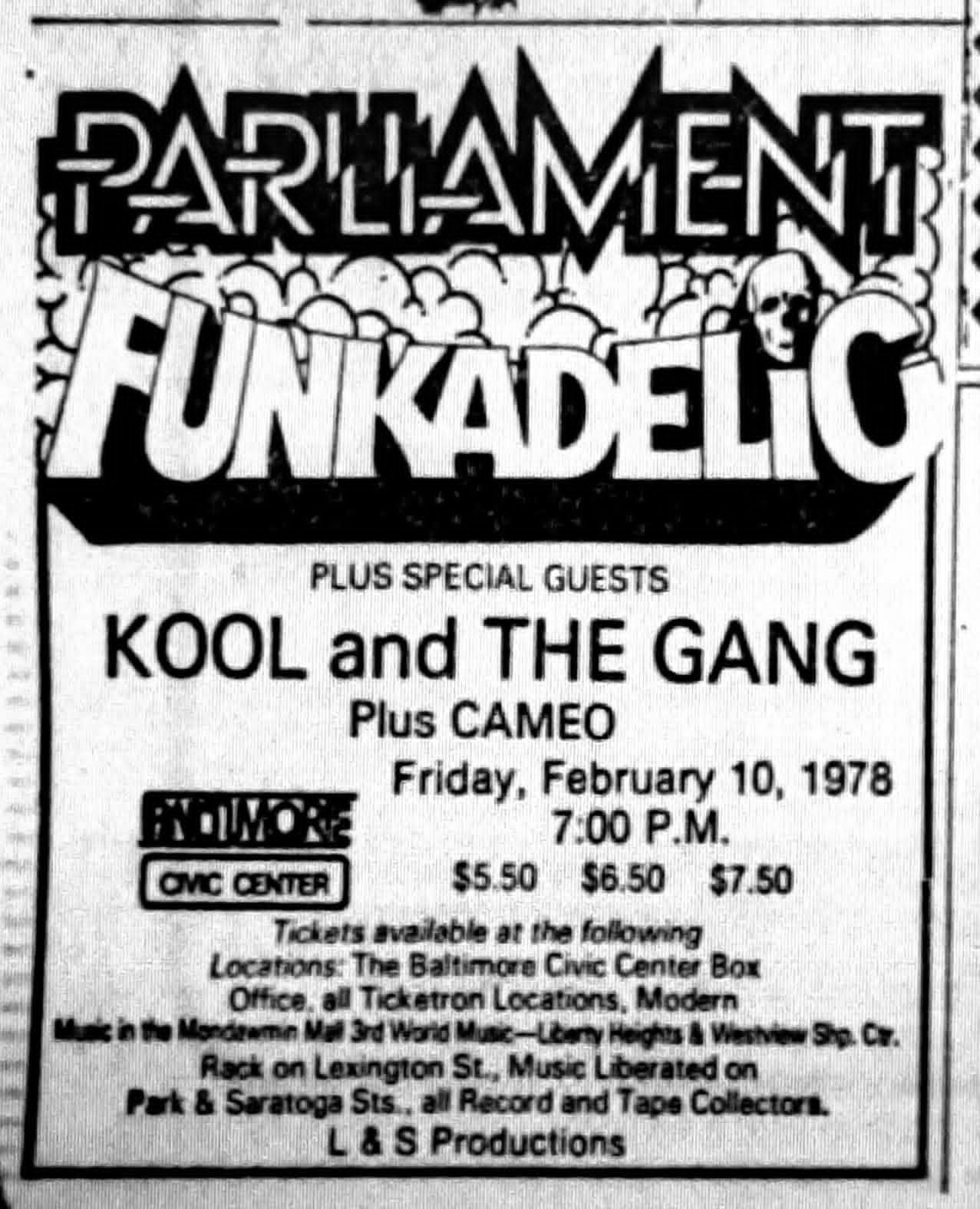 Parliament-funkadelic performs live in 1976