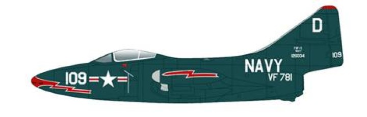HobbyBoss 1/72 F9F-2 Panther model of VF-61 Jolly Rogers