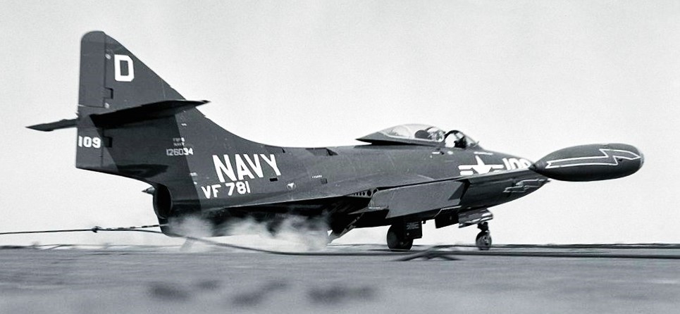 HobbyBoss 1/72 F9F-2 Panther model of VF-61 Jolly Rogers