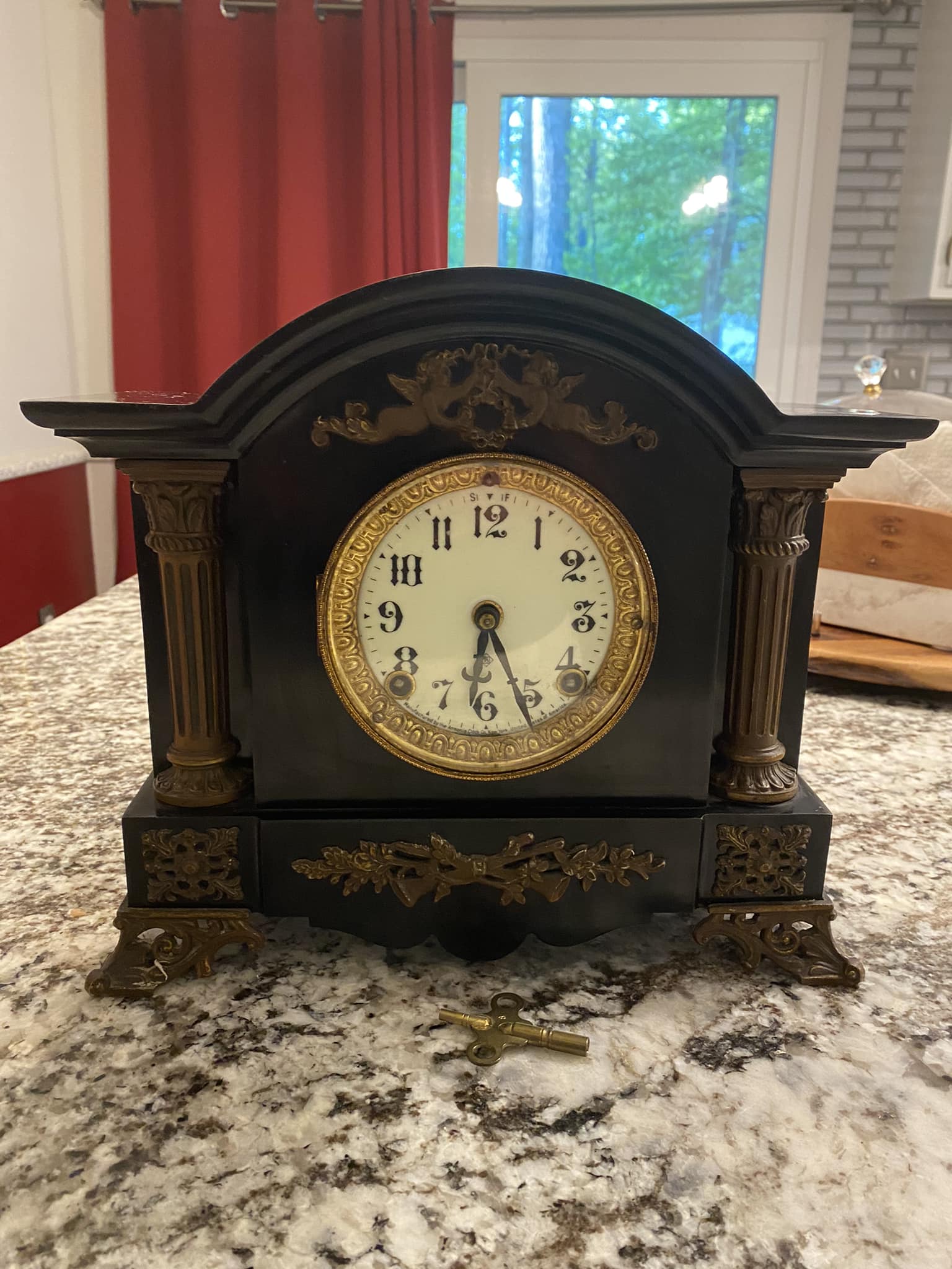 ANTIQUE SILK SUSPENSION PENDULUM FOR A FRENCH CLOCK 12 OR 30 CM LONG