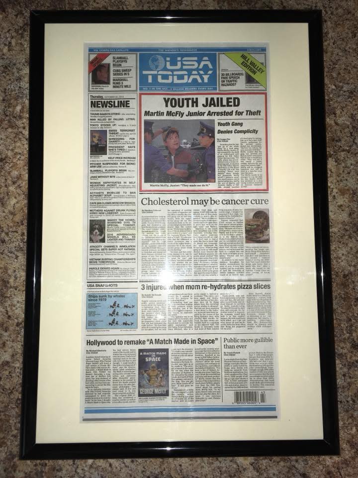 Back to the Future collectible item from USA Today 2015