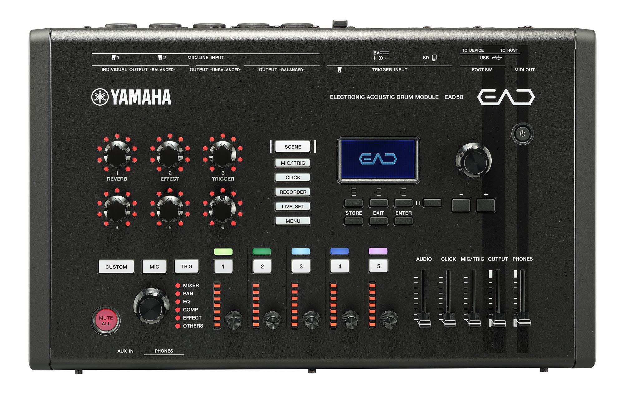 Can Yamaha EAD10 connect to a DAW for MIDI and analog recording?