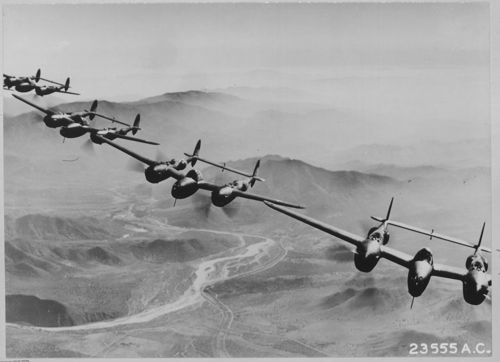 MacDonald and Al Nelson in the Pacific with MacDonald's P-38J
