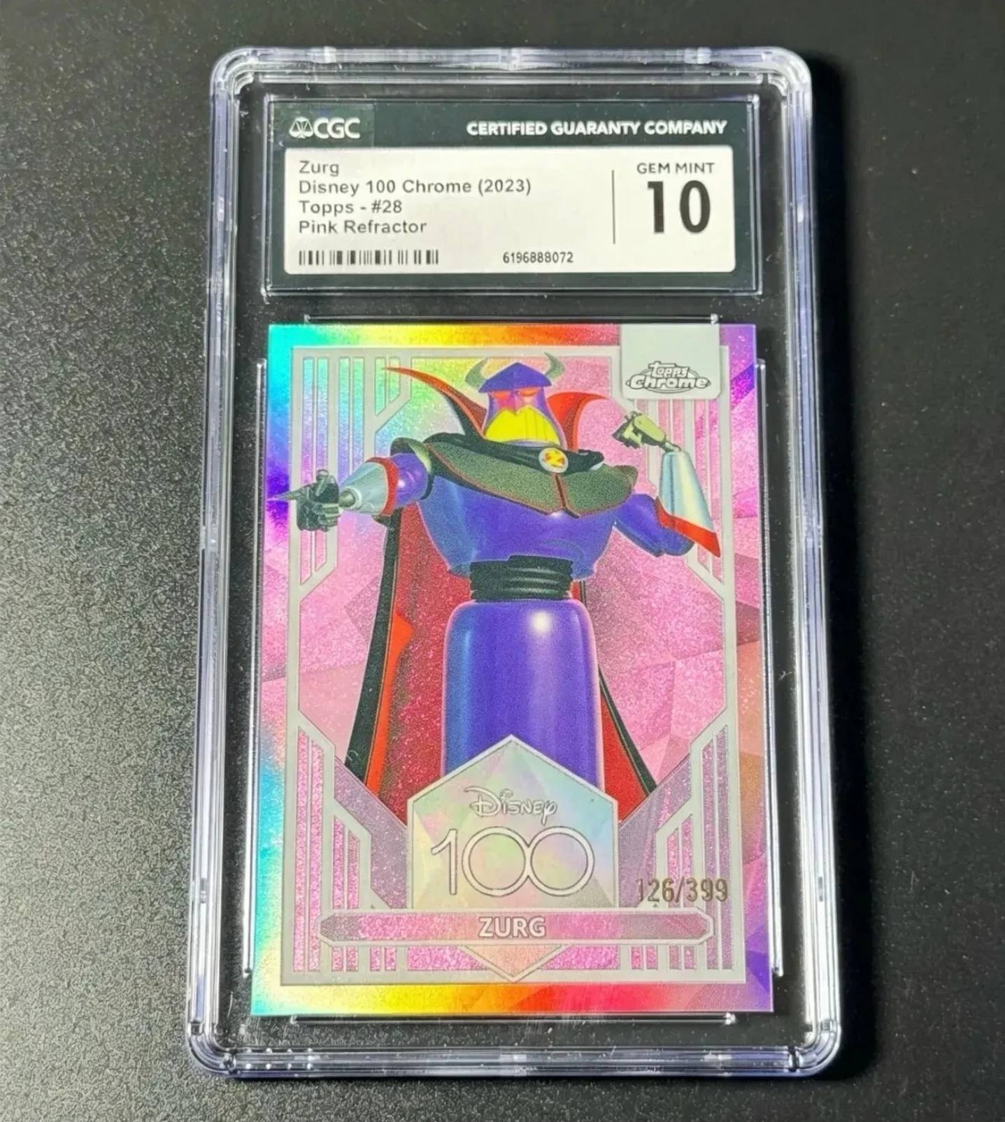Disney 100 Chrome 2023 Pink Refractor Zurg Card for Sale - $1100 OBO
