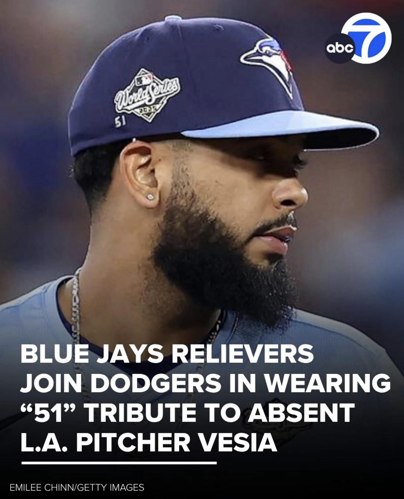 Blue Jays pay tribute to L.A. reliever Alex Vesia