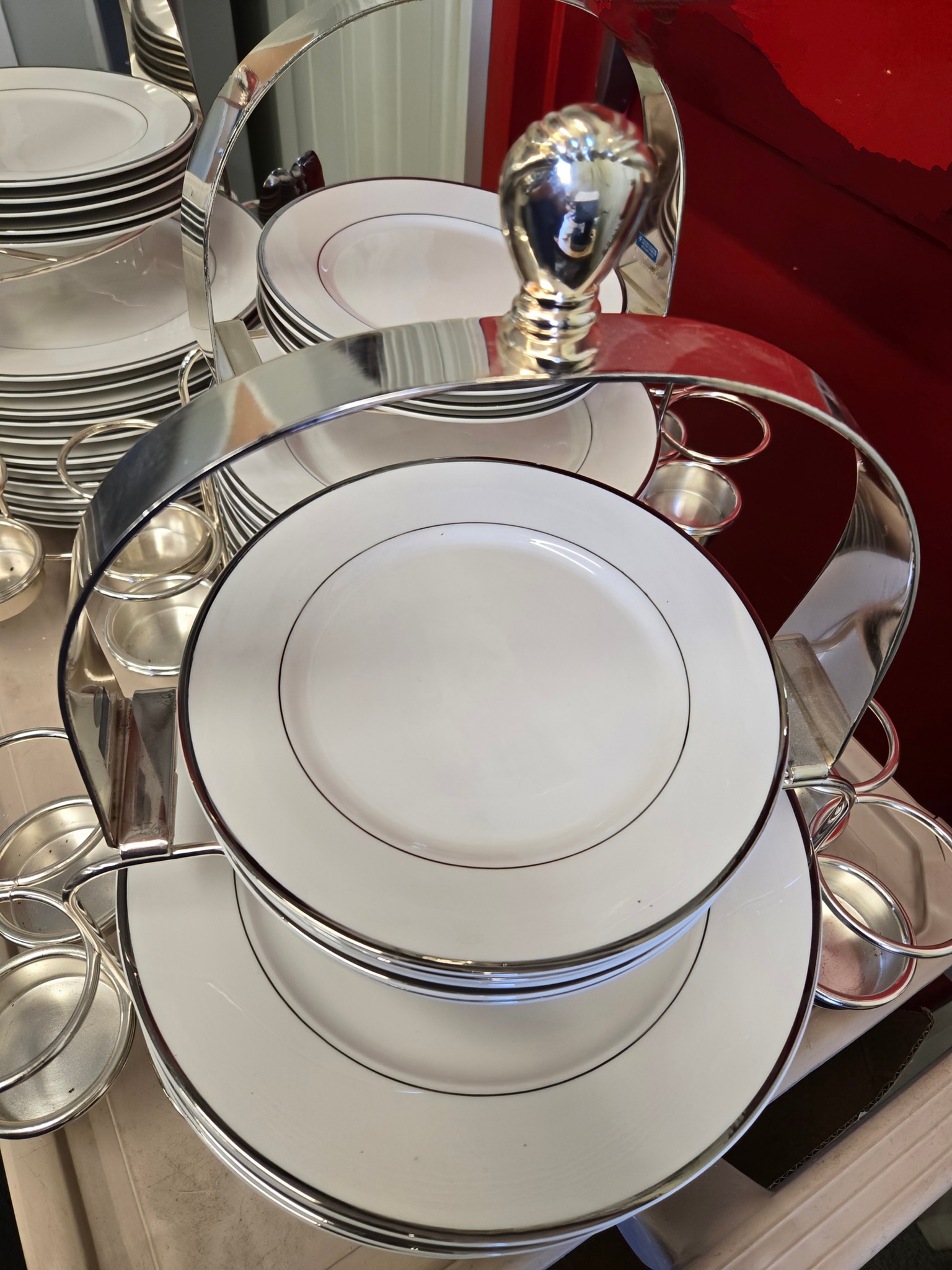 International Silver Forte Stainless Steel Dinner Forks - Set Of 6, 18/0 Steel, Teardrop Design