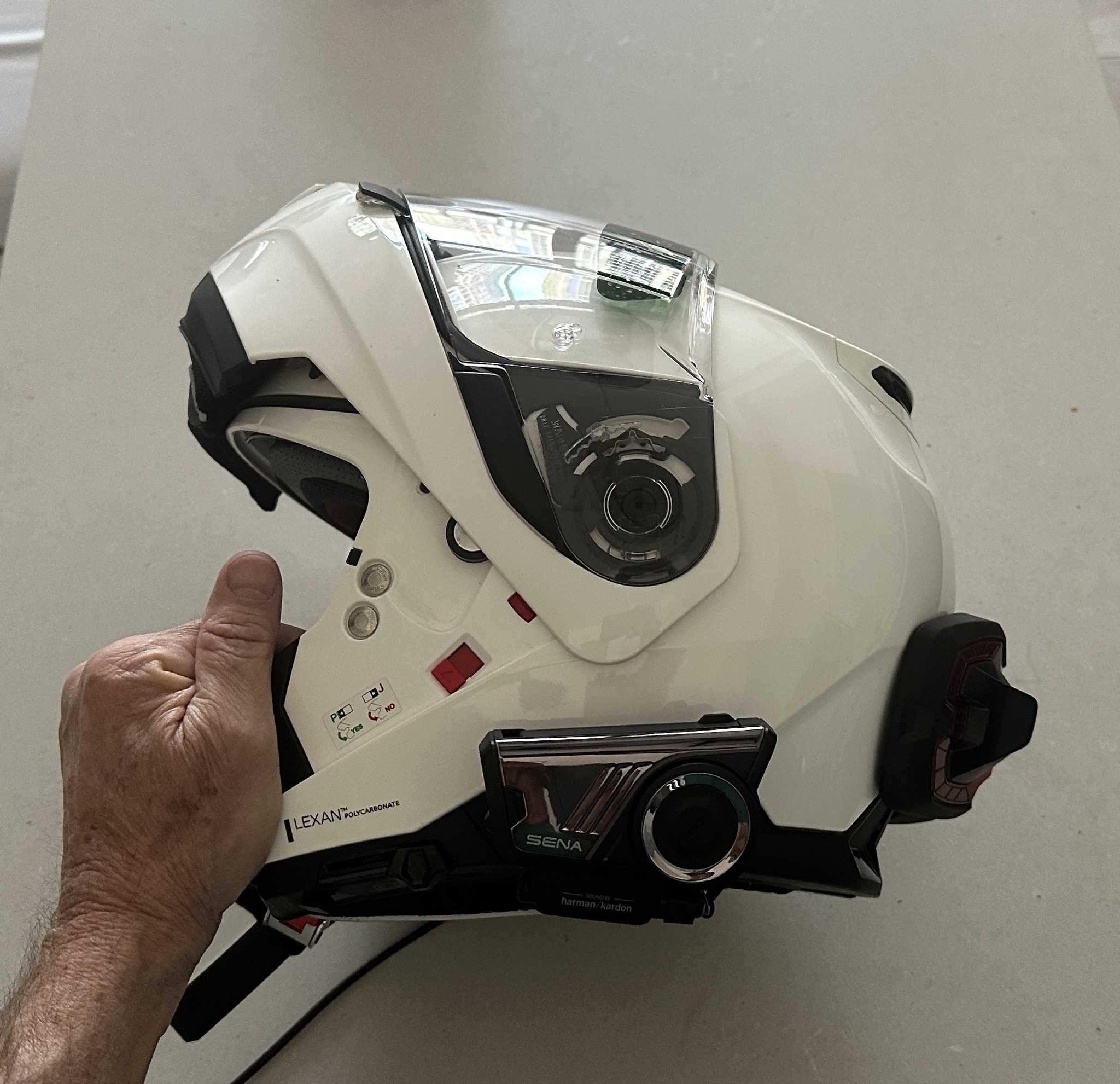 installi g a sena s10 in a nolan helmet Watch Install: 10S on Helmet on Amazon Live The Sena Helmet Clamp Kit with Boom Microphone SMH Nolan N100-5 and Sena 10C