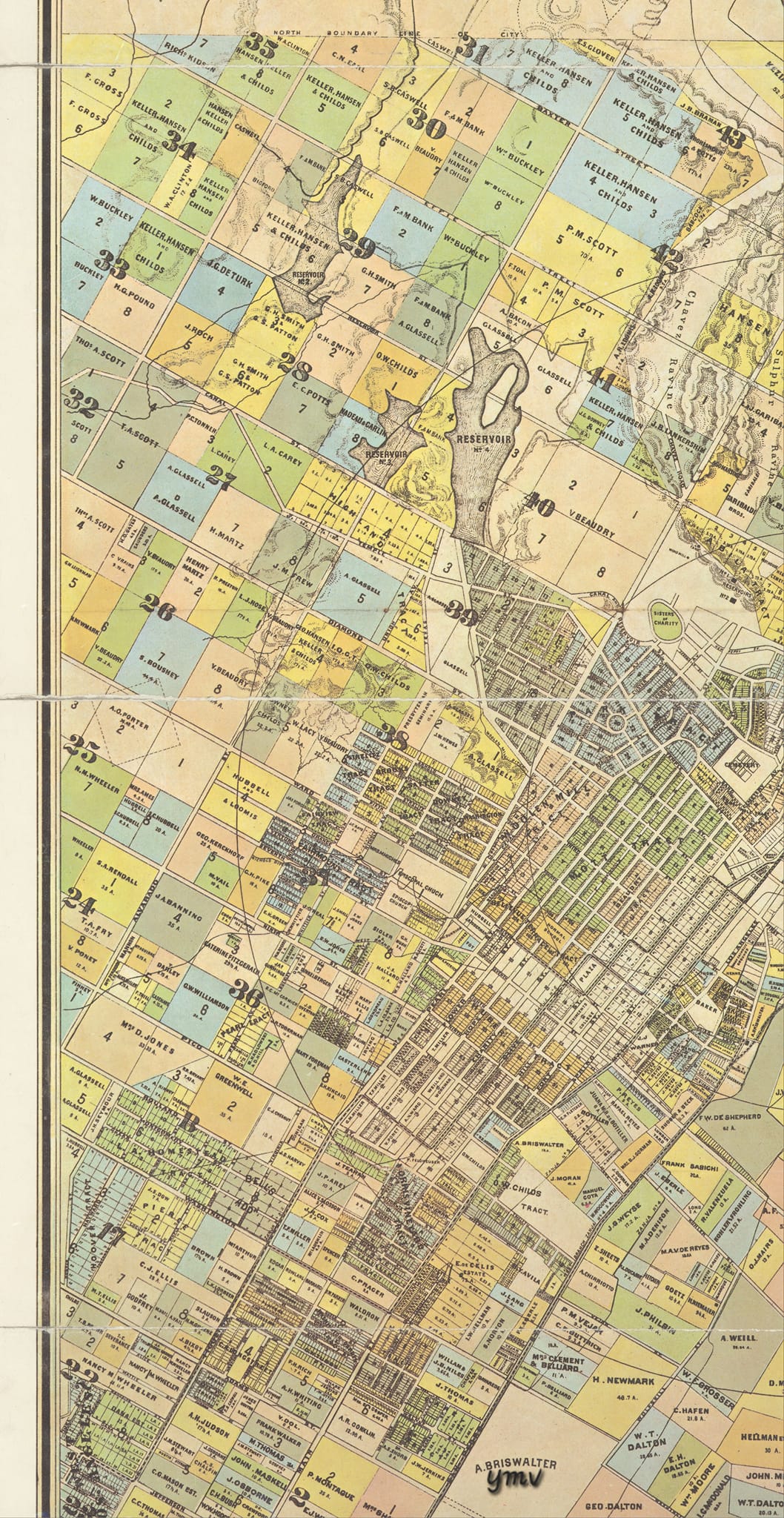 Vintage Los Angeles movie star maps