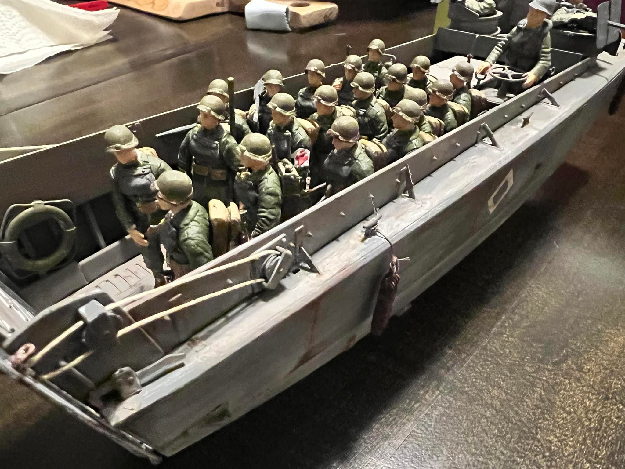 Italeri LCVp 1/35 scale model build for D-Day Normandy 1944