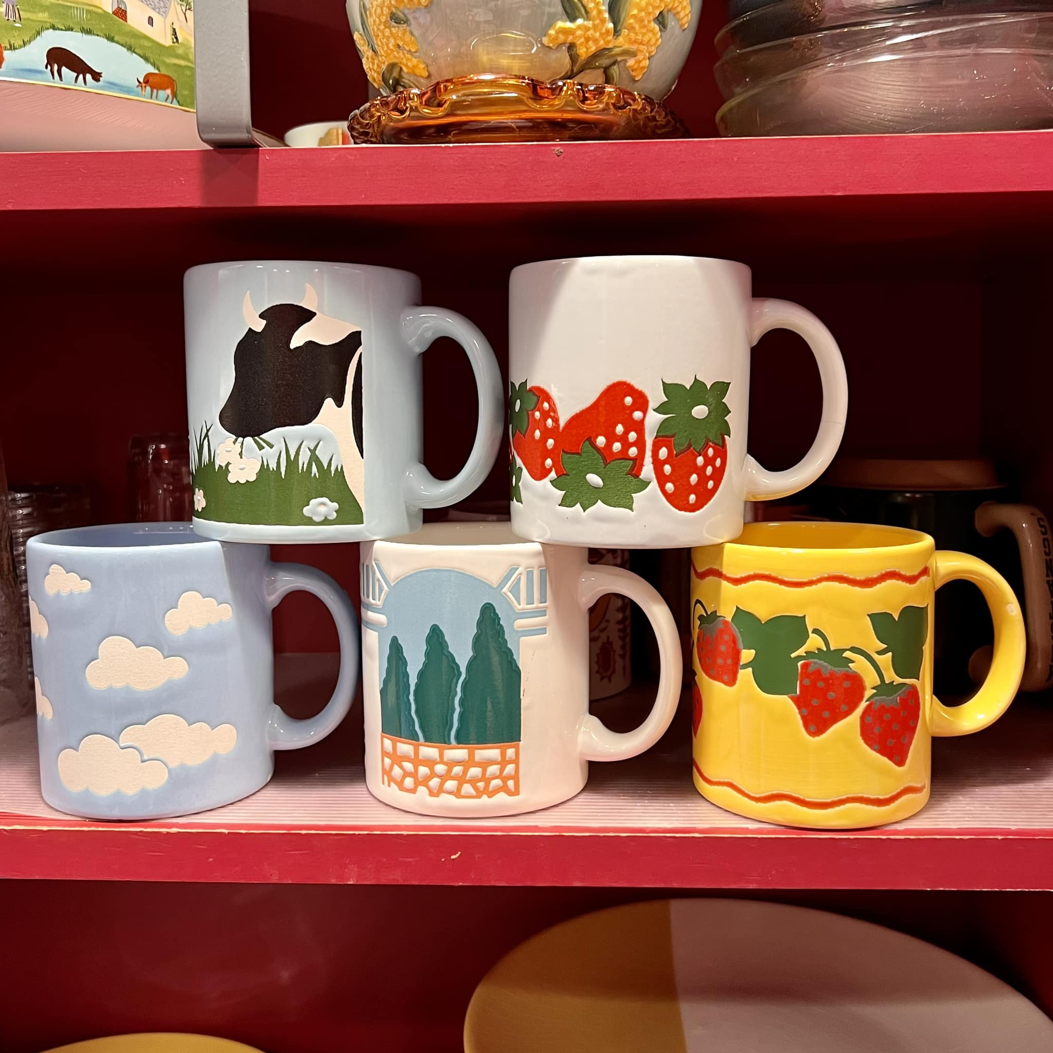 Lot De 3 Tasses Vintage En Céramique Wachtersbach - Made In West Germany - Occasion - Multicouleur