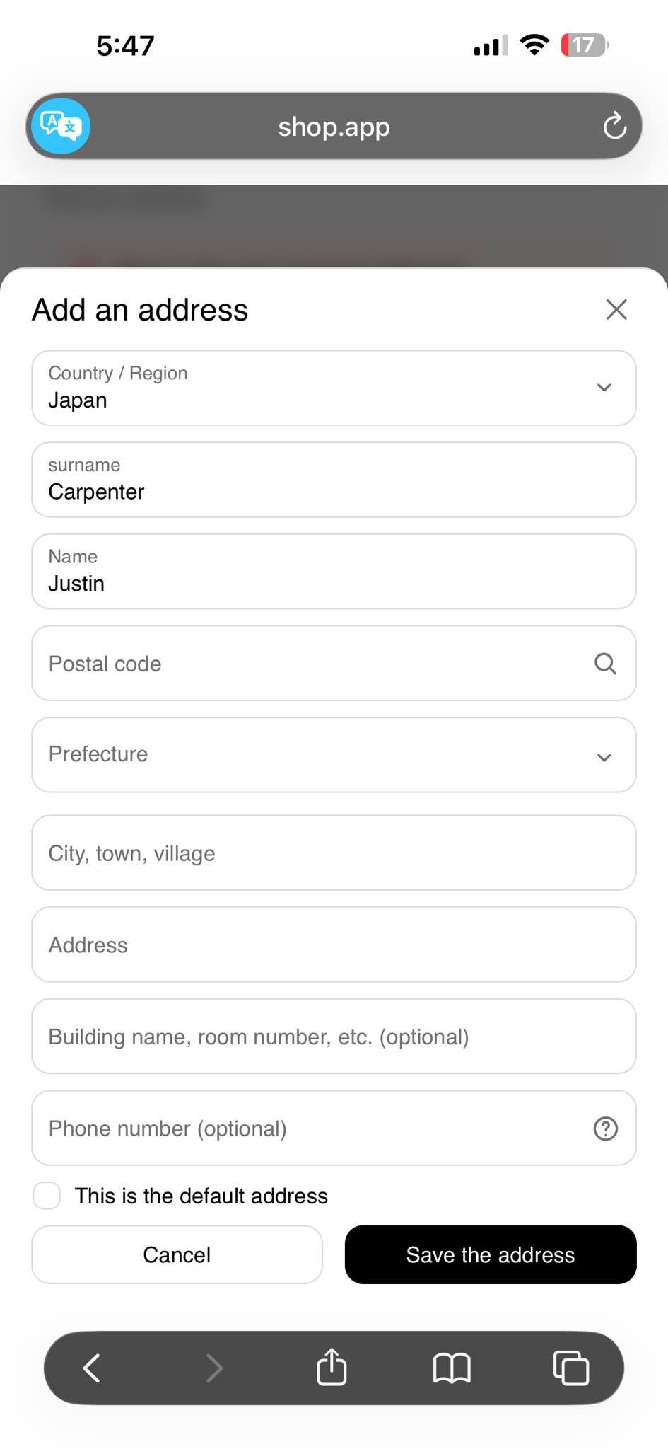 What is the correct address format for Yokosuka, Kanagawa Naval