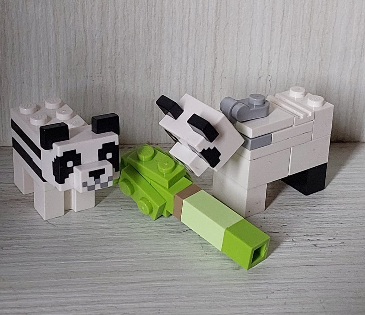 Pochacco and Badtz-Maru from the LEGO 31165 Panda Family set.