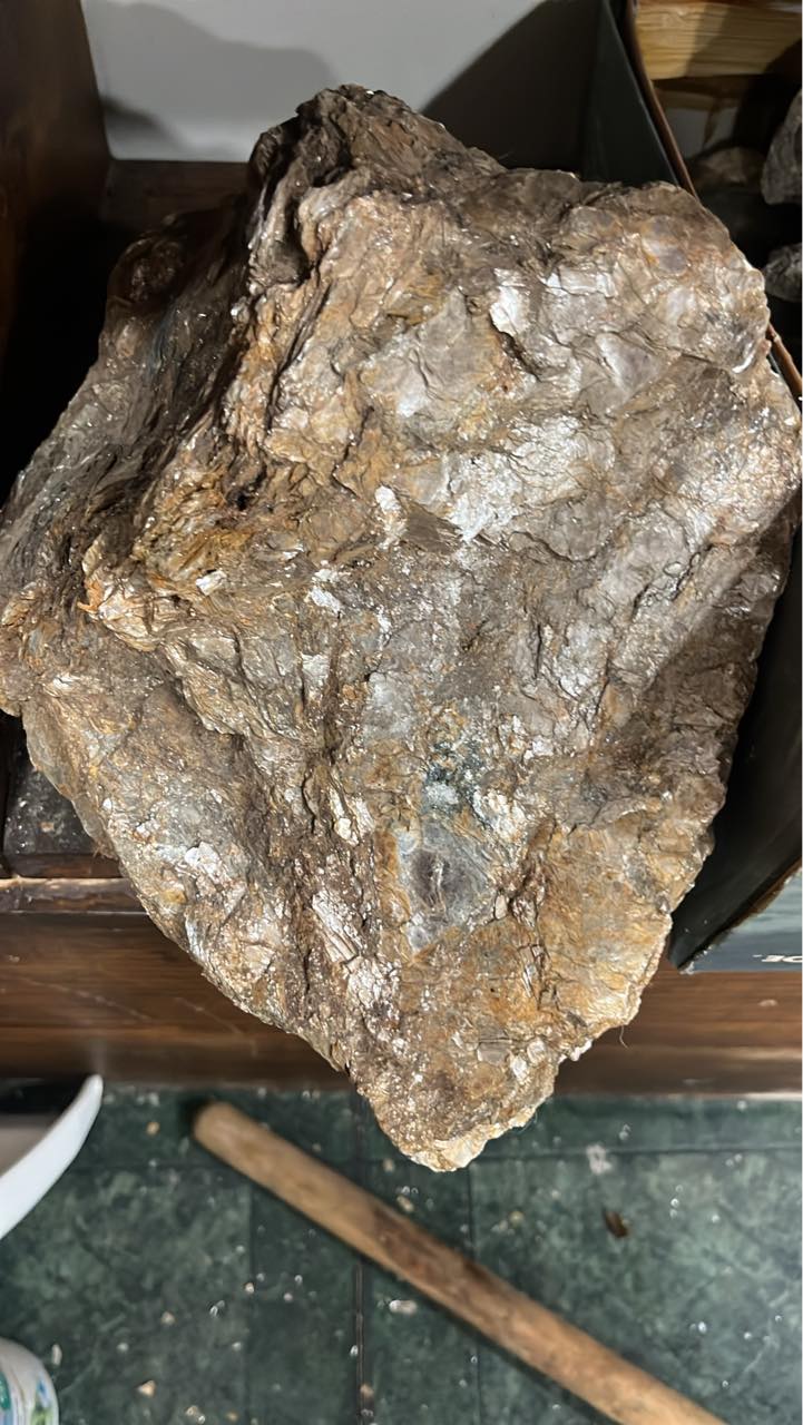 What are the flakes in this rock?