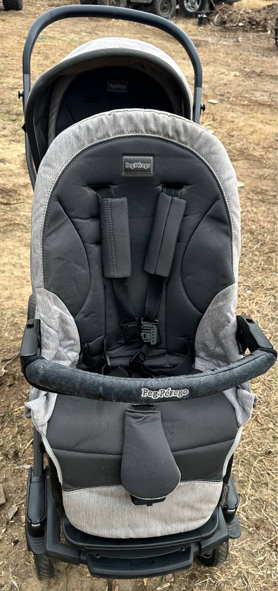 uppababy coffee holder Alta Cup Peg Perego 12 Volt Men's Moto Collection Folds with stroller Color:JAKE (black mélange)