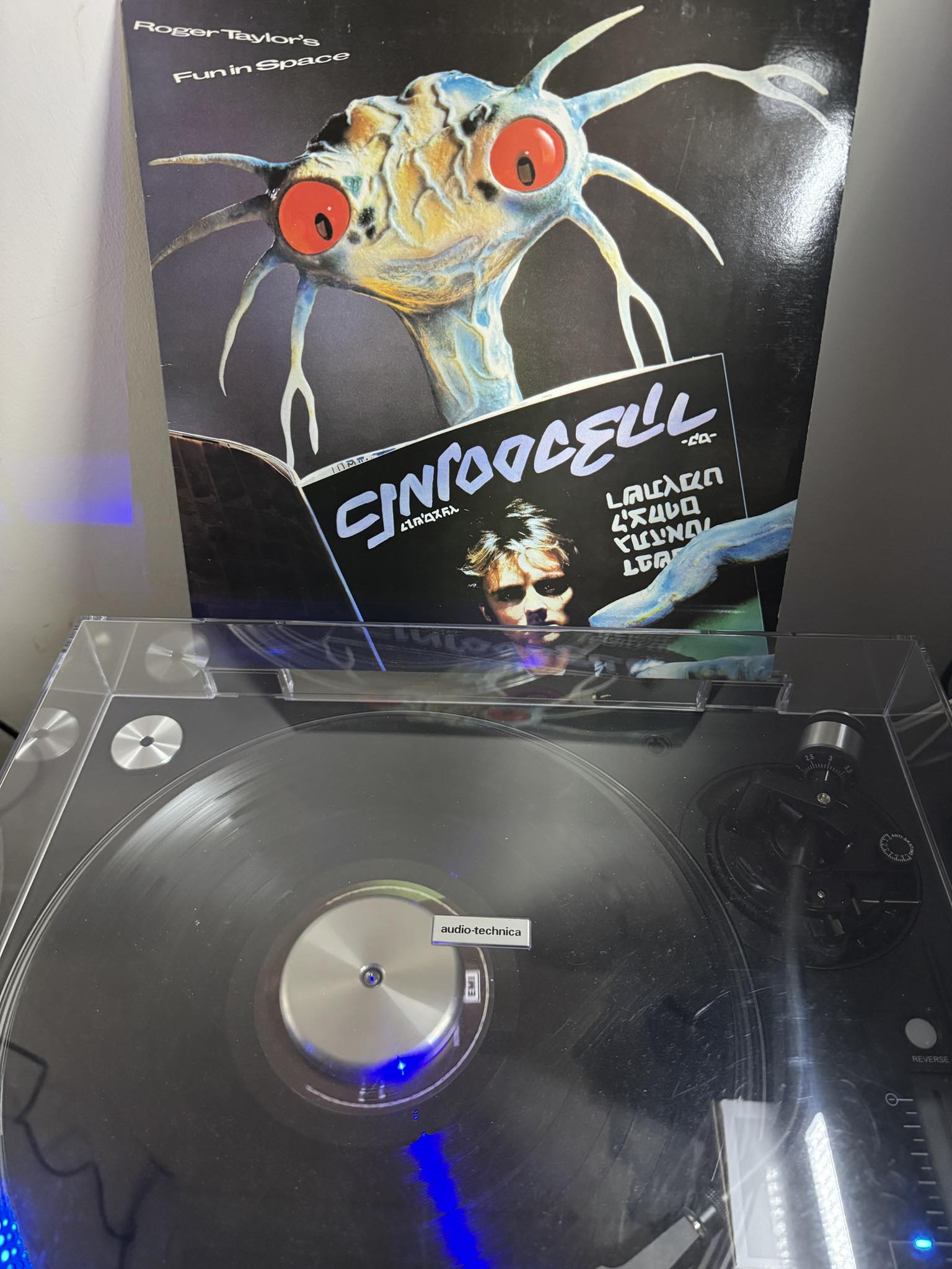 Roger Taylor's solo album Fun in Space promo poster