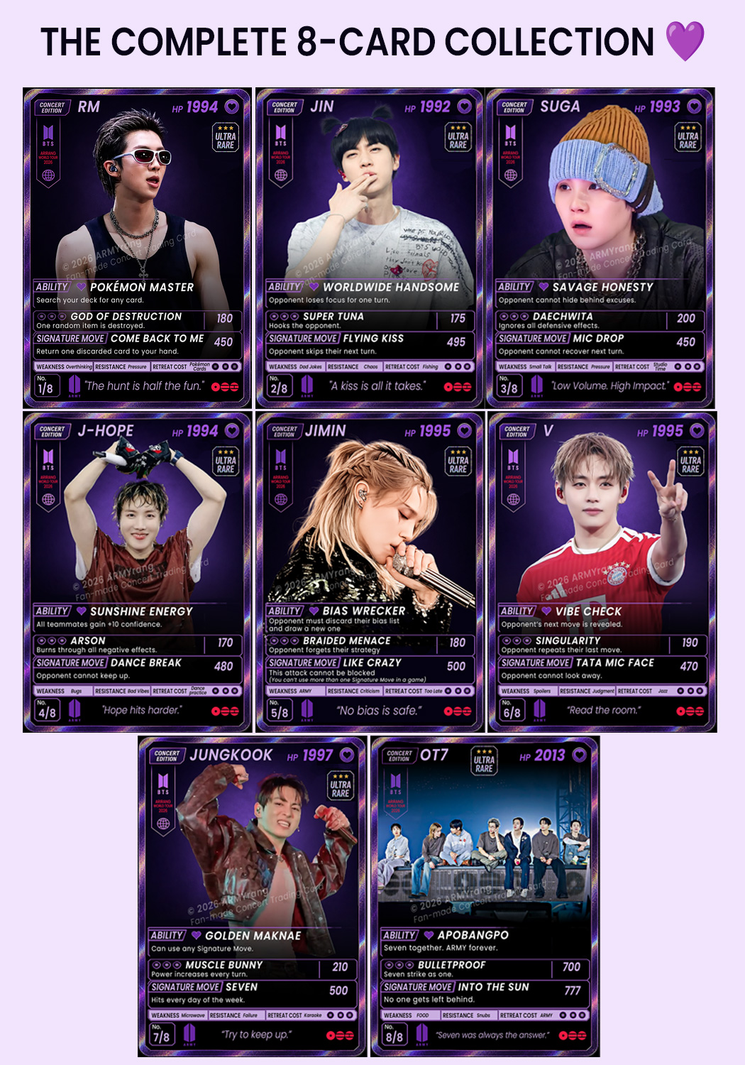 BTS photo cards for ARMY membership 🥰💜️💜️
