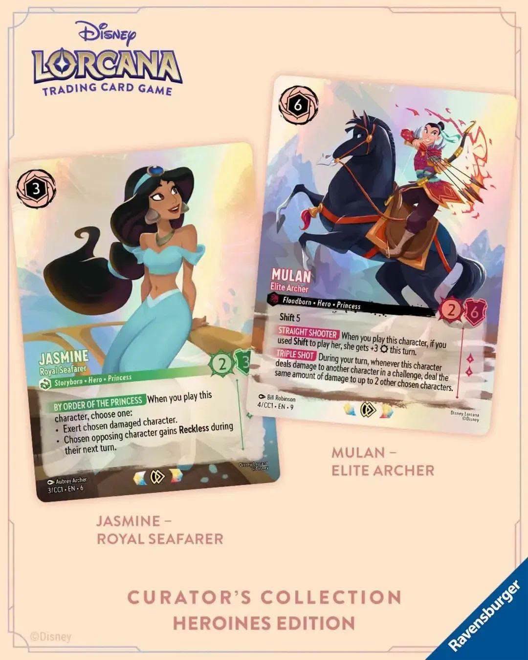 Disney Lorcana Curator's Collection Heroines edition launches July