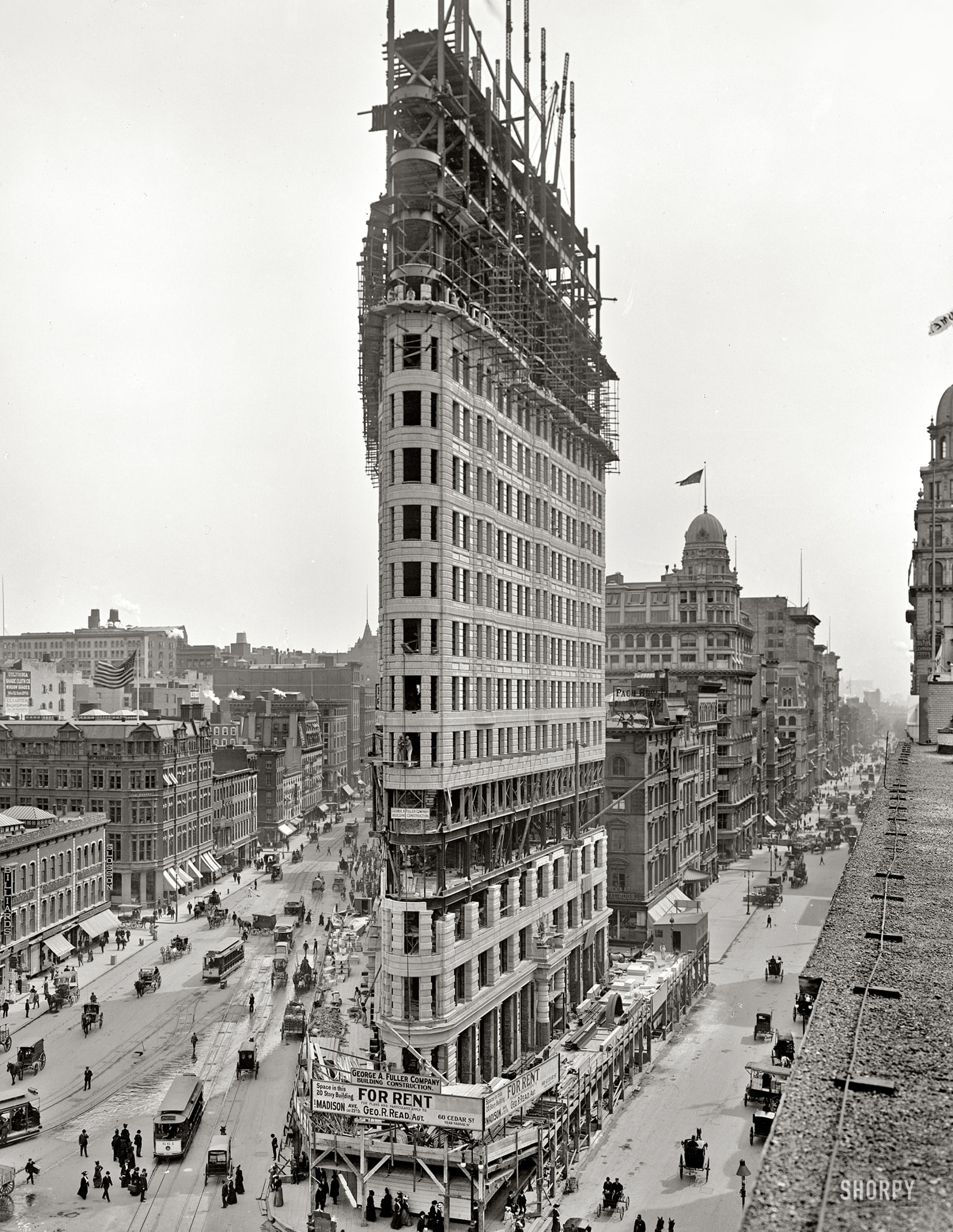 Vintage Photograph of The Flatiron Building in New York circa 1902