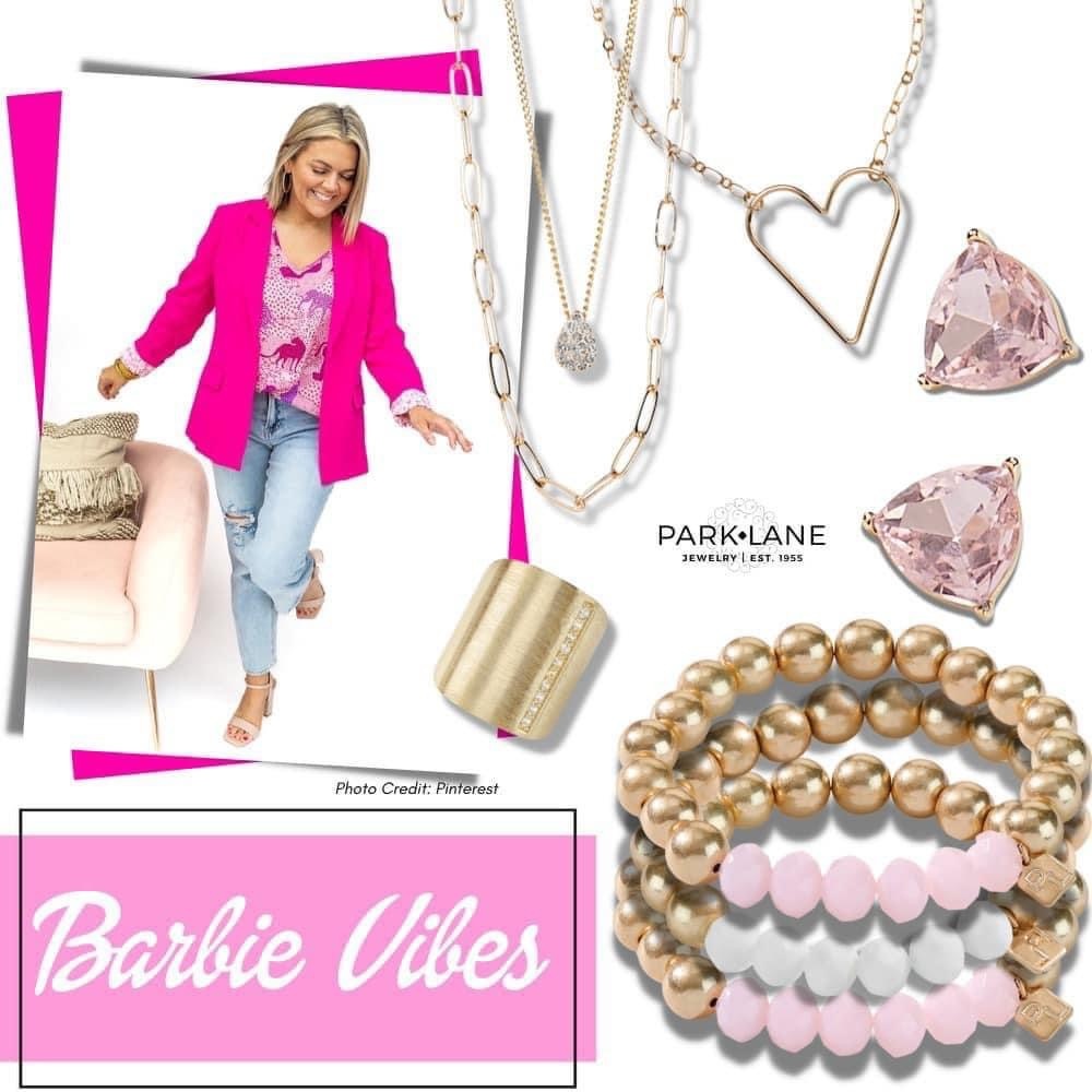 Barbie Collier Logo Script – Chaîne 40,6 Cm, Cristal, Cadeau Officiel Pour Fans