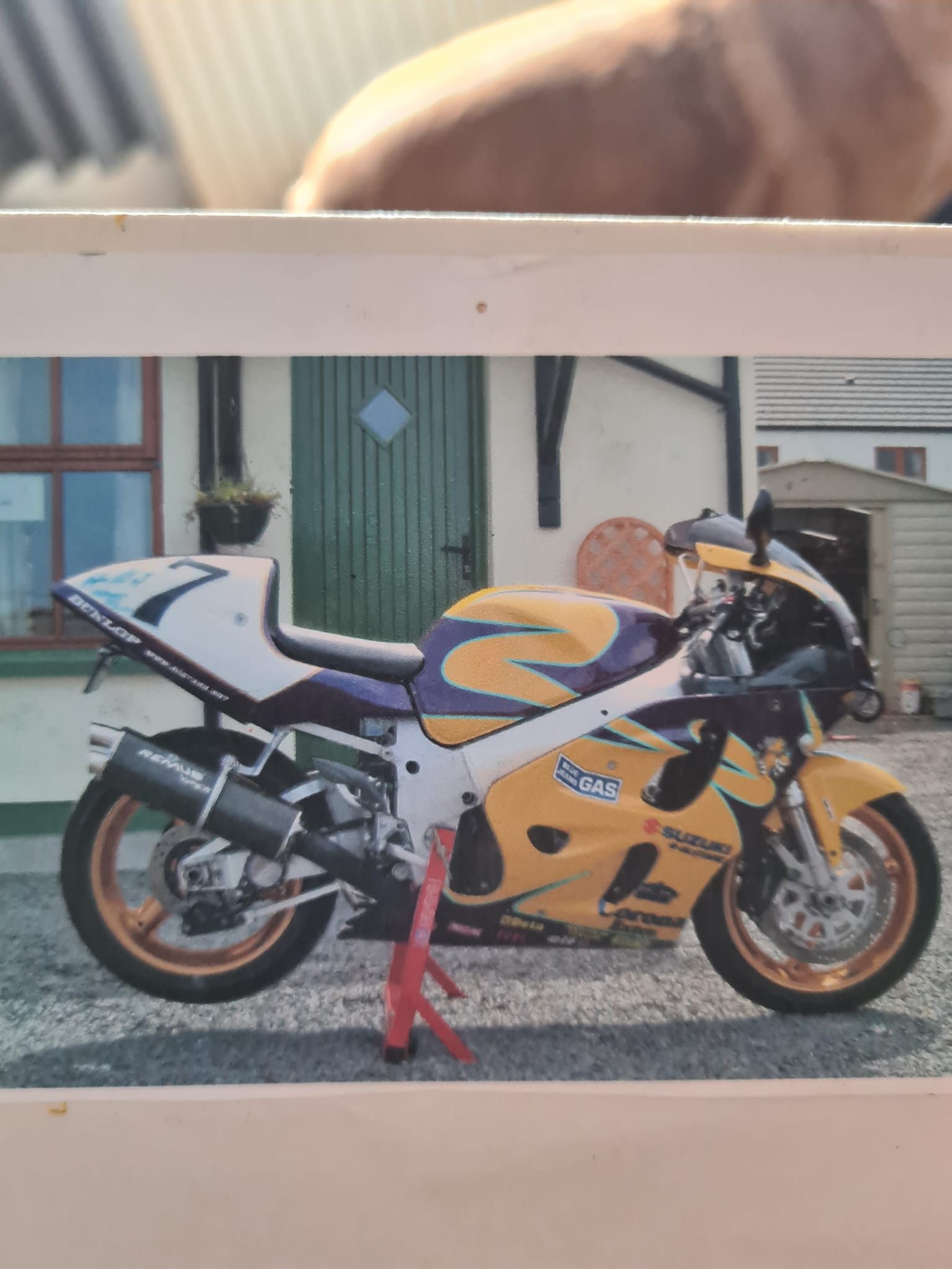 Is a Corona-colored Suzuki GSXR 750 signed by Frankie Chilli still