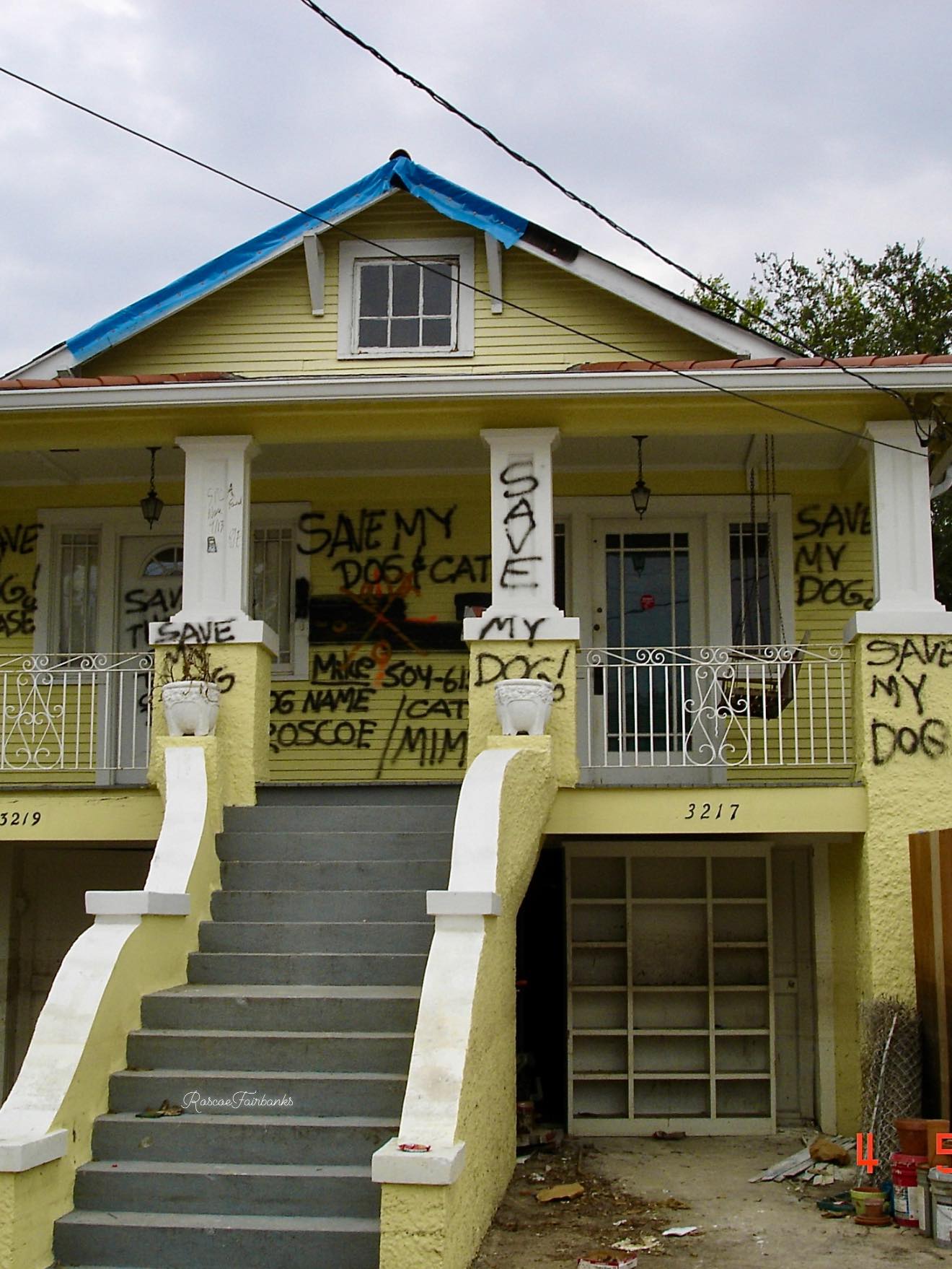 This home was underwater during hurricane Katrina 2005. Notice the 