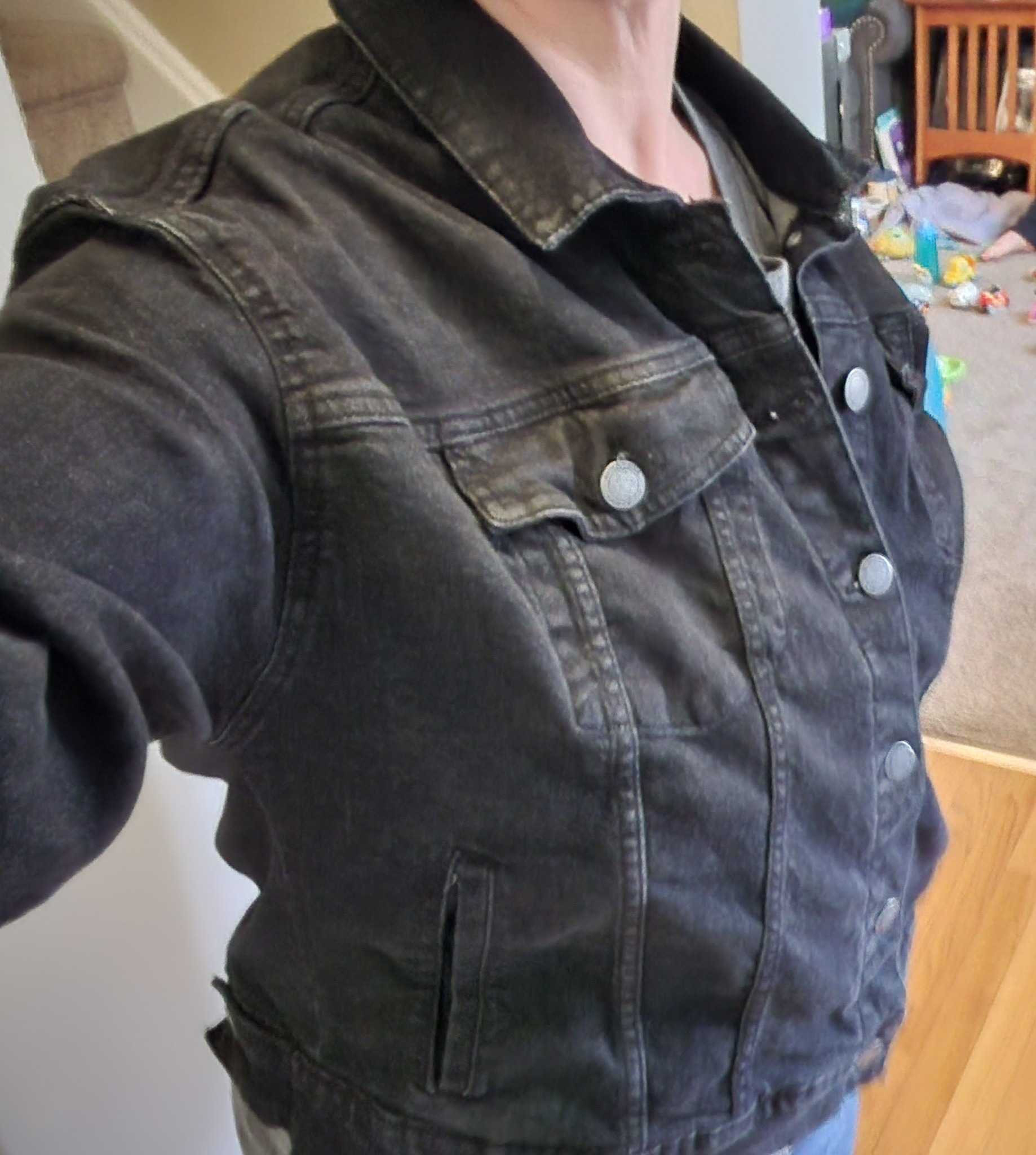 Aos black jean jacket for a 90