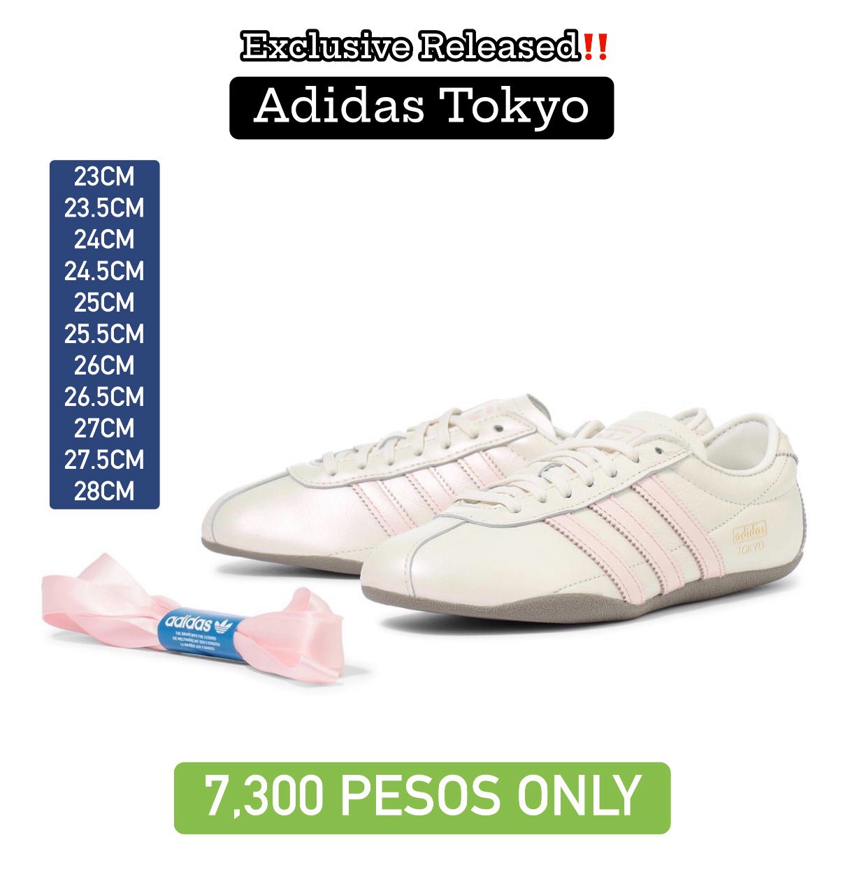 ✨ Japan Exclusive Style ?? ? Adidas Tokyo (Cream / Pink 
