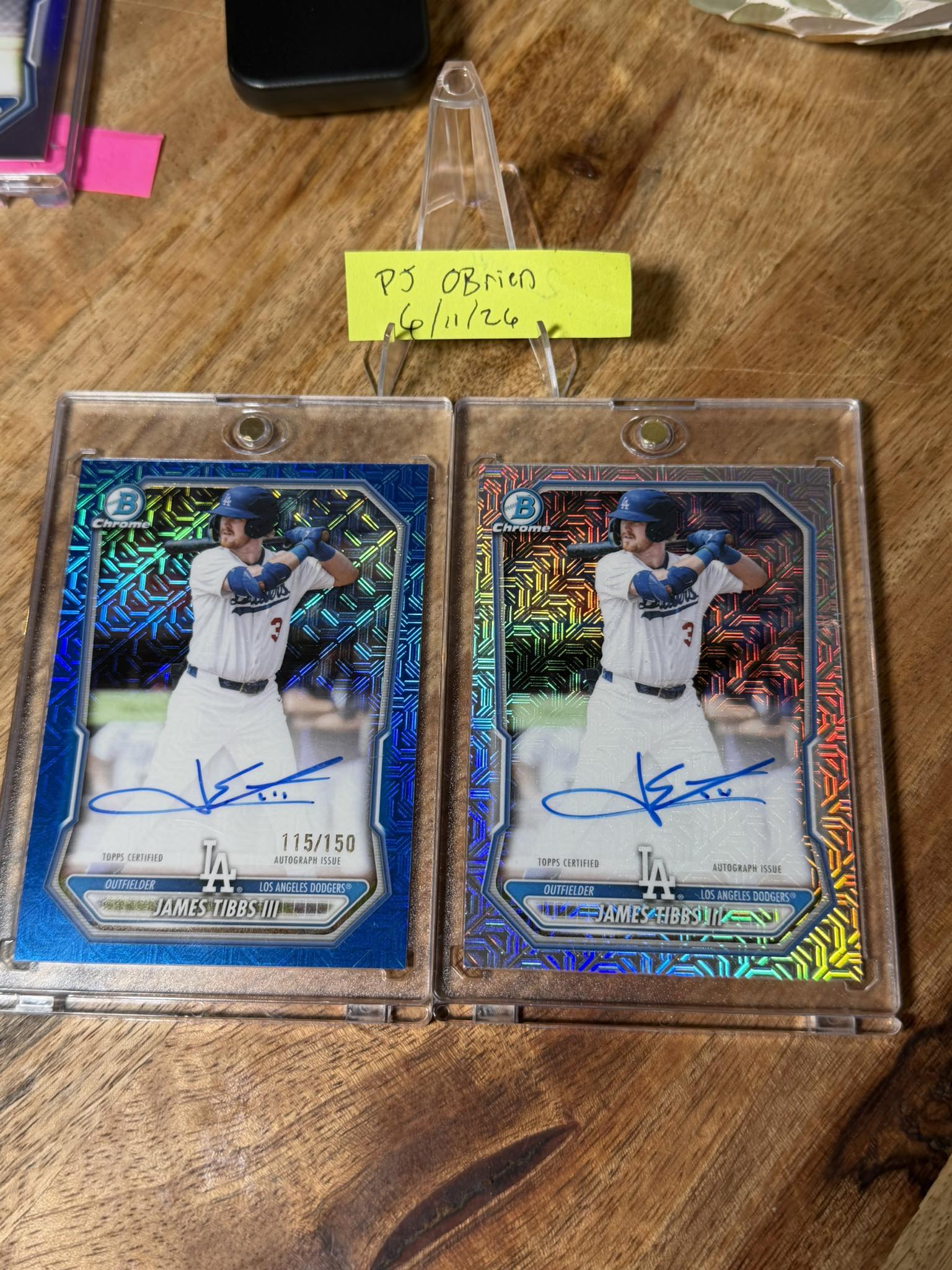 James Tibbs III autographed baseball cards for sale