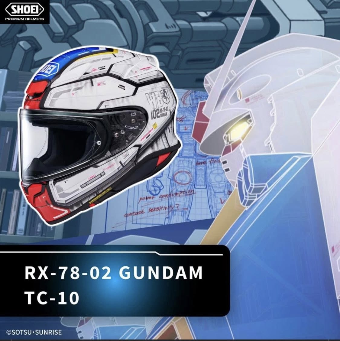 Shoei Z-8 RX-78-02 Gundam TC10 (Limited Edition) Sizes Available