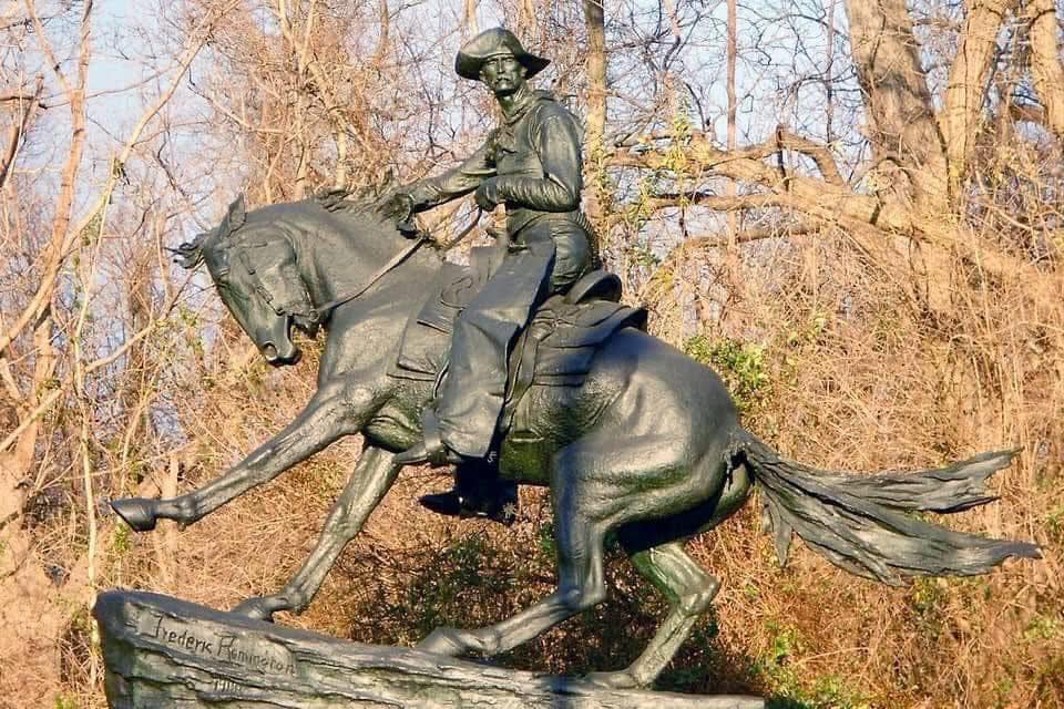 Frederic Remington's cowboy statue in Fairmount Park