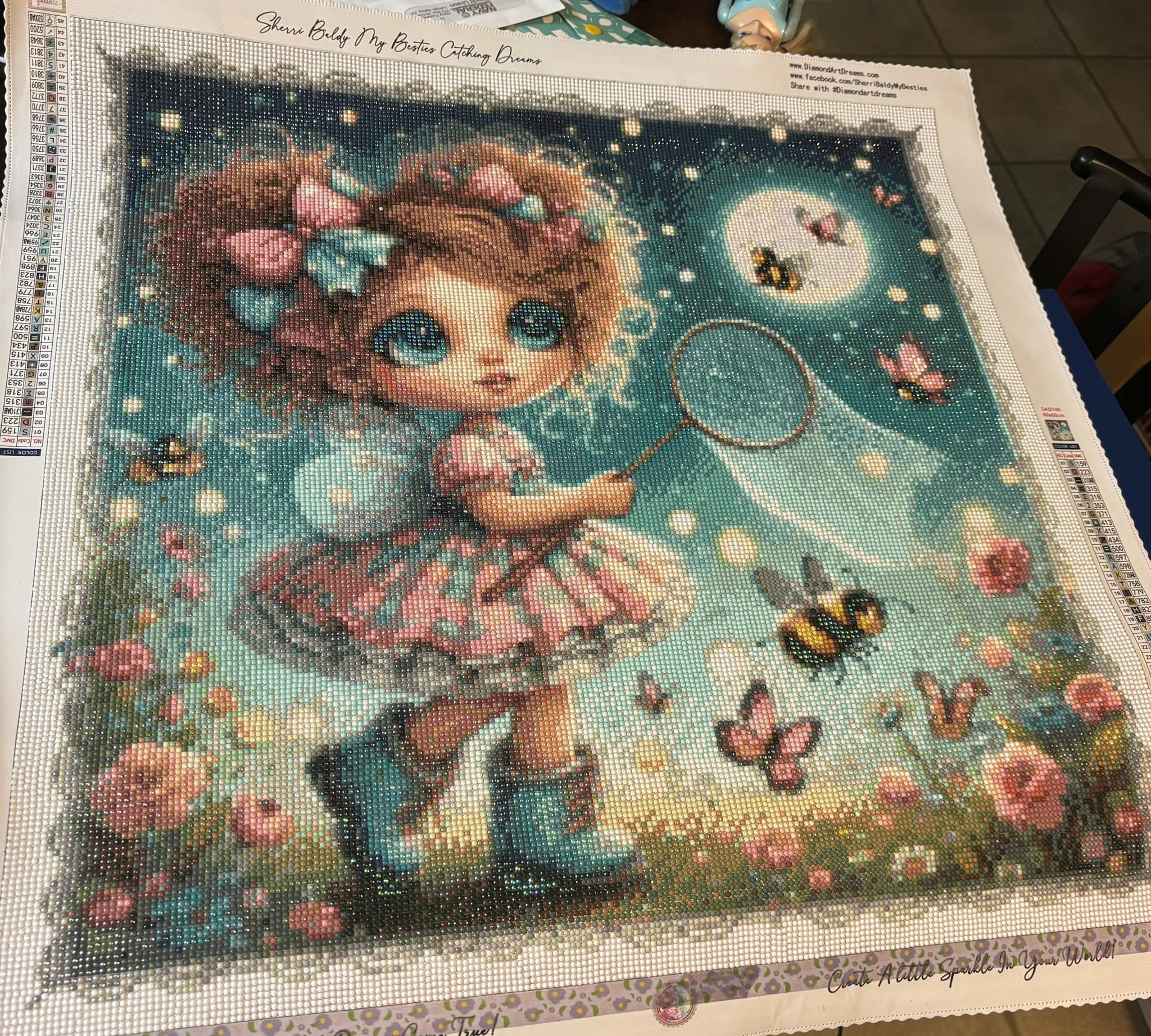 Finished Desert Bloom Dreamcatcher from Diamond Art Club display picture 1