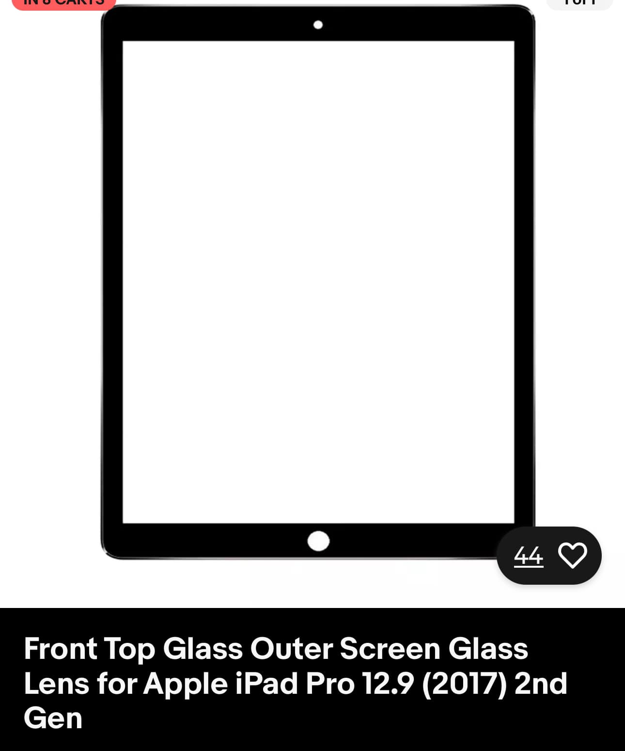 IPad Pro 12.9 Gen 2 Front Glass Replacement – Repair Kit With 1-Year Warranty (24hr Shipping)