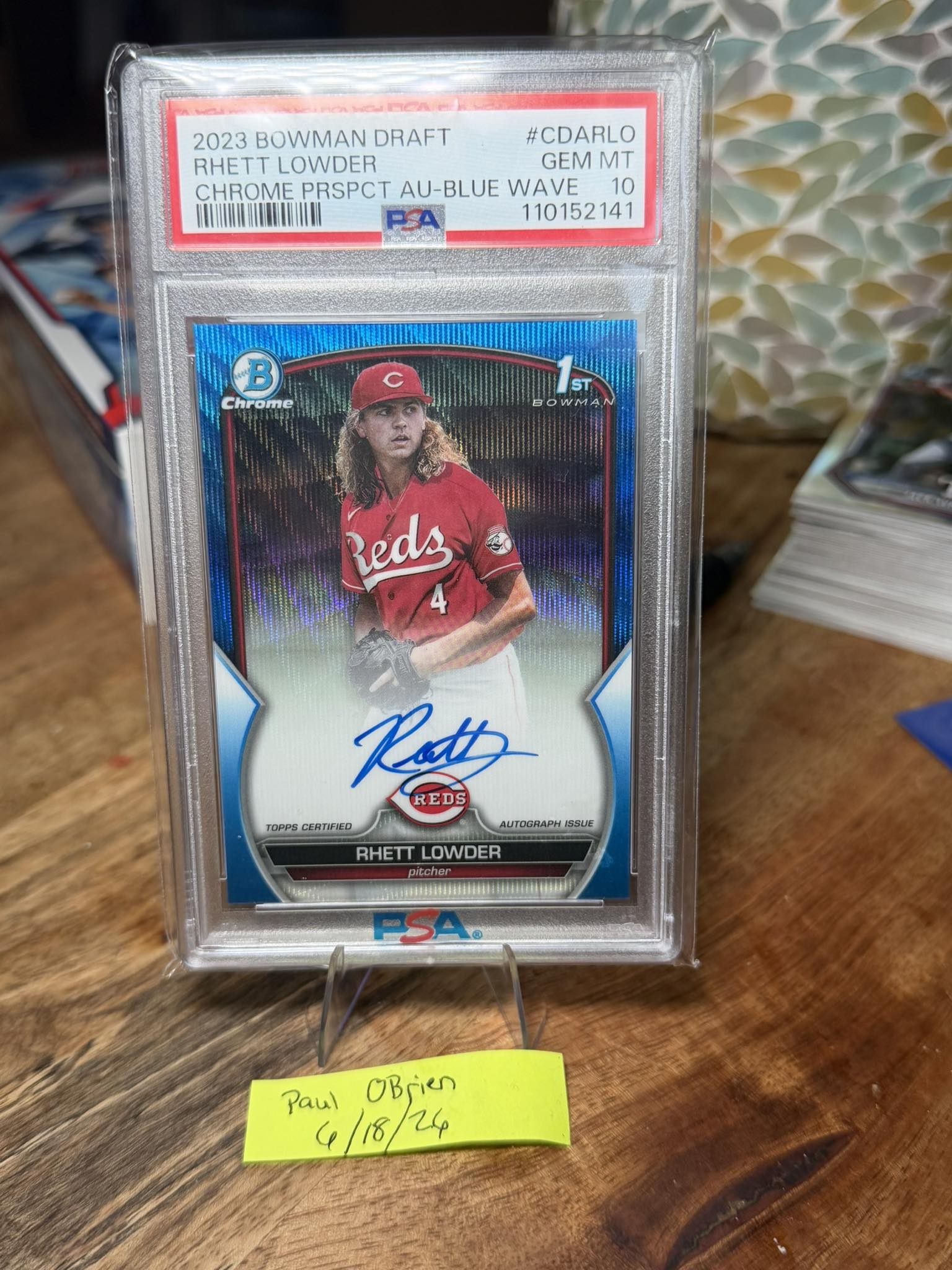 2023 Bowman Draft Rhett Lowder Chrome card auction