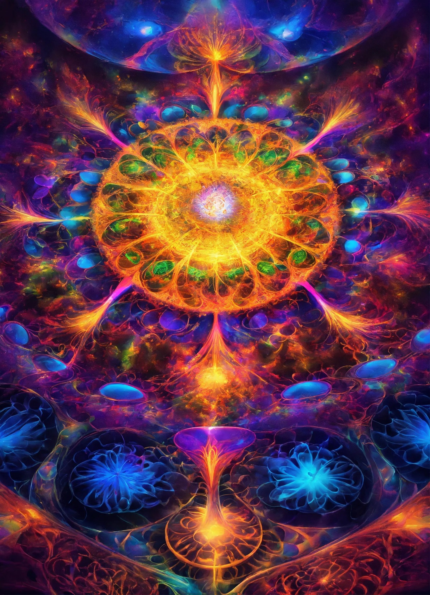 Leonardo AI: Encounter a creature of pure fractal energy, its form