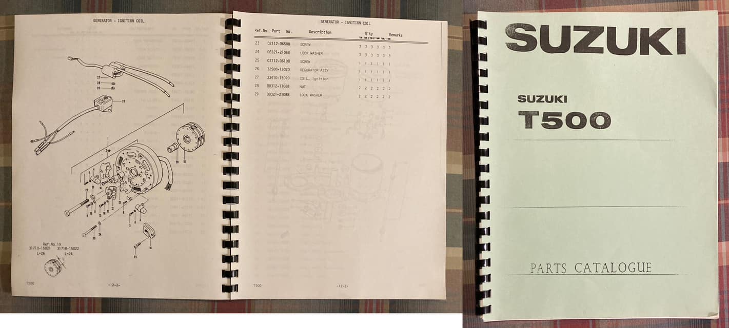 SUZUKI スズキ　T５００　整備説明書　T-4046 Suzuki T500 GT550 service manual pdf download