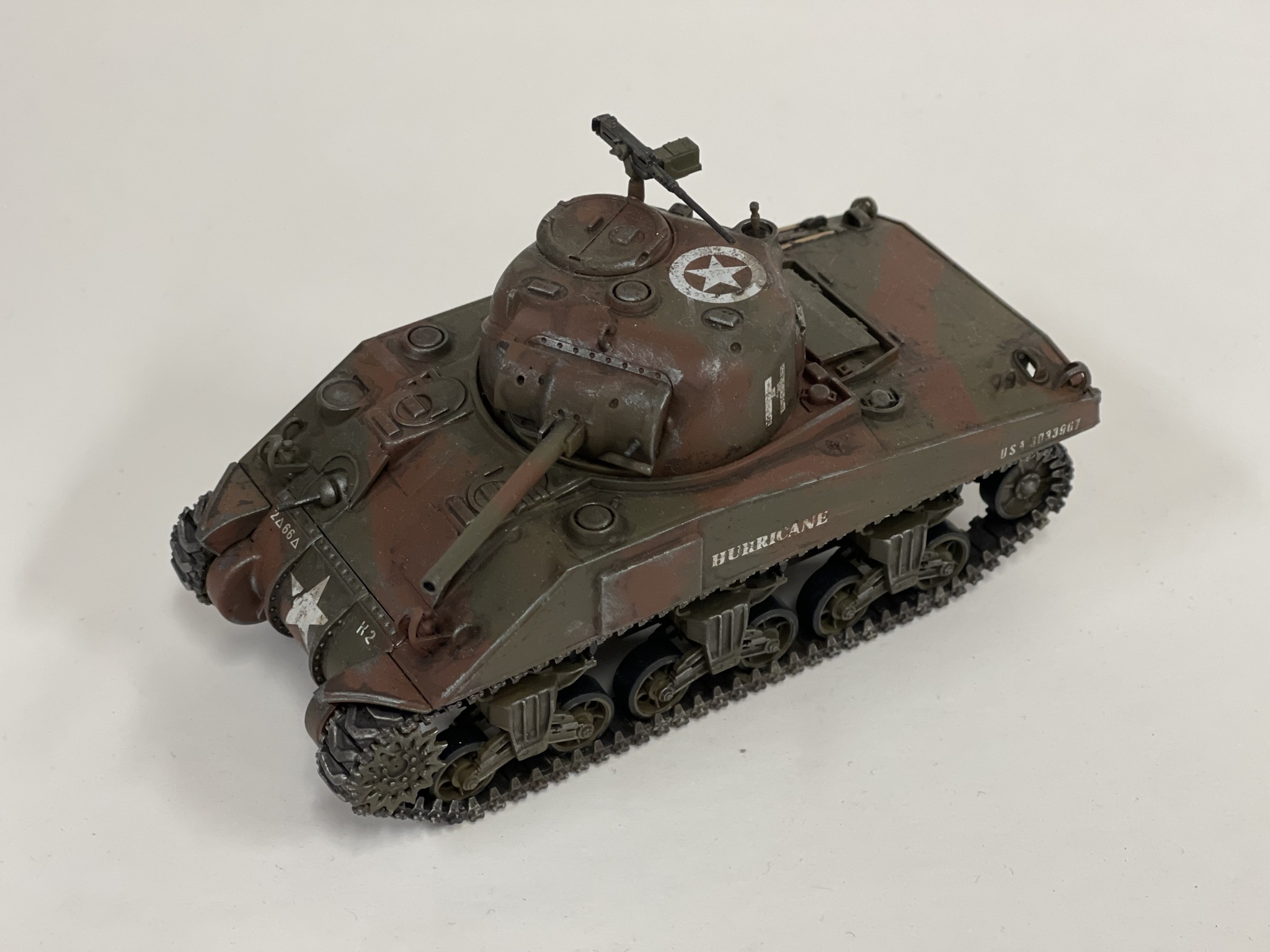Vintage Taiyo MK4 Sherman tinplate tank from Japan