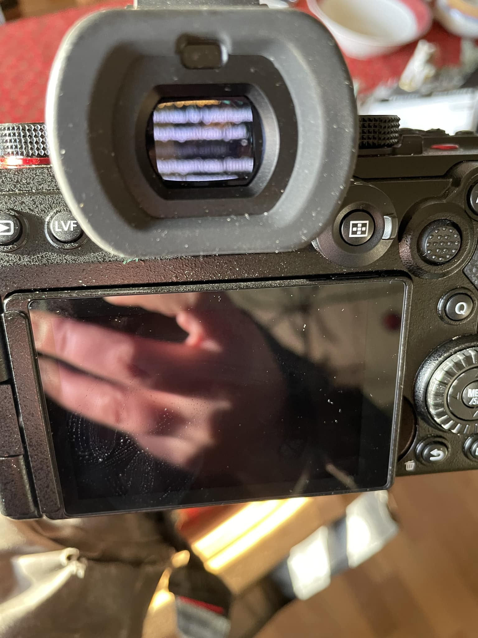 Why does Lumix S5II monitor go black after filming?