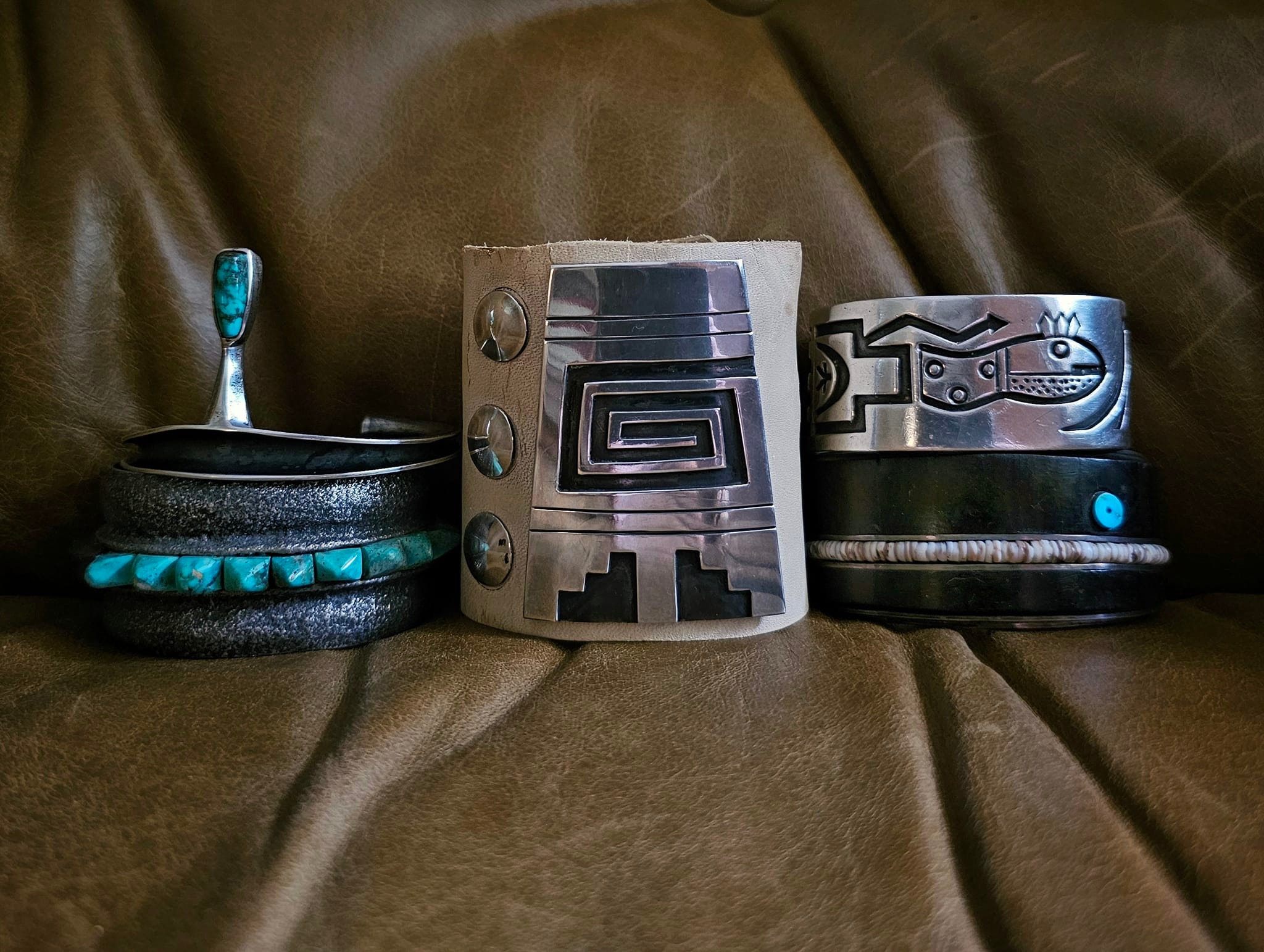 Hopi jewelry by Lawrence Saufkie