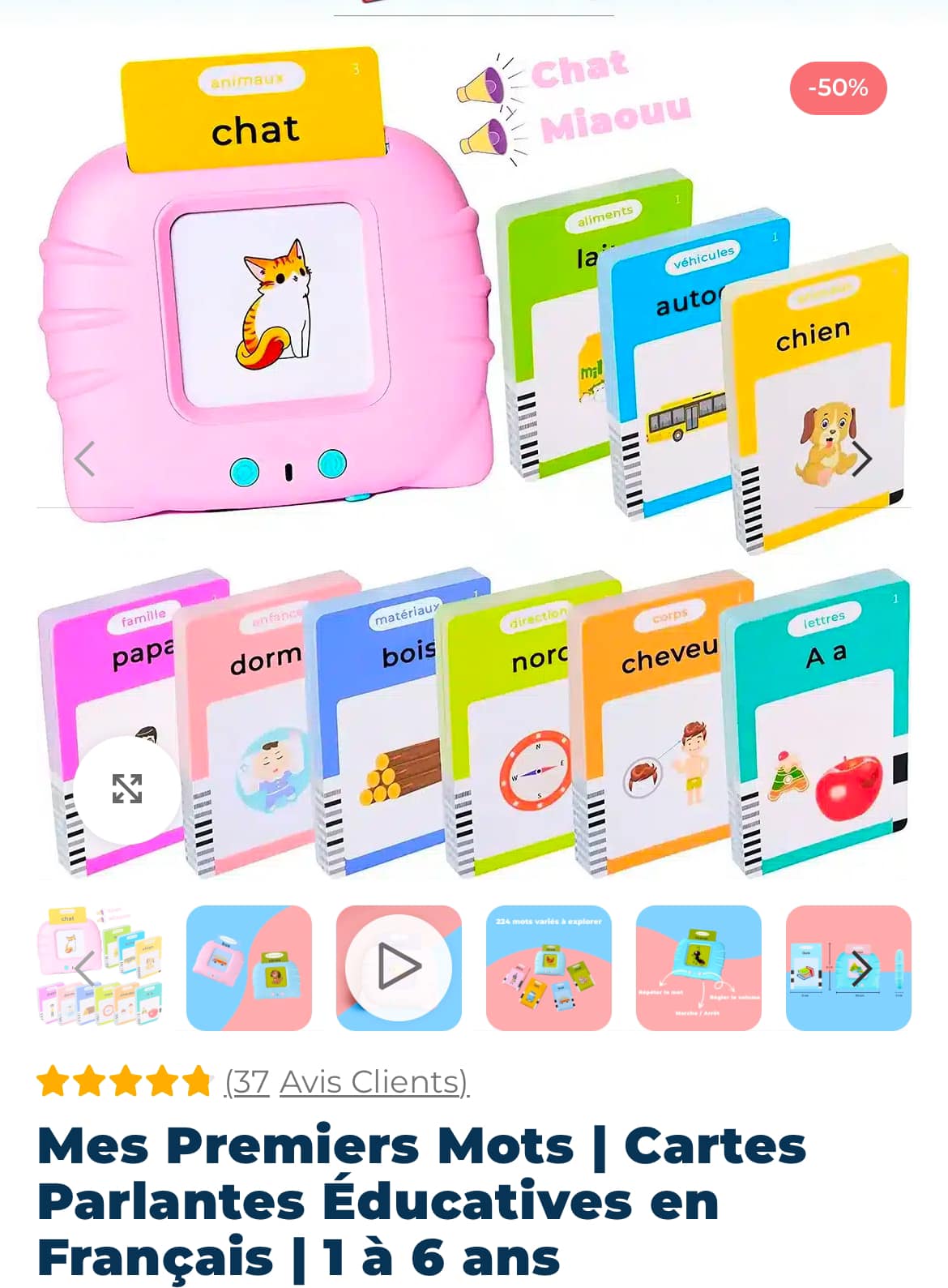 Cartes Flash Parlantes Cartes éducatives pour Enfants Talking Flash