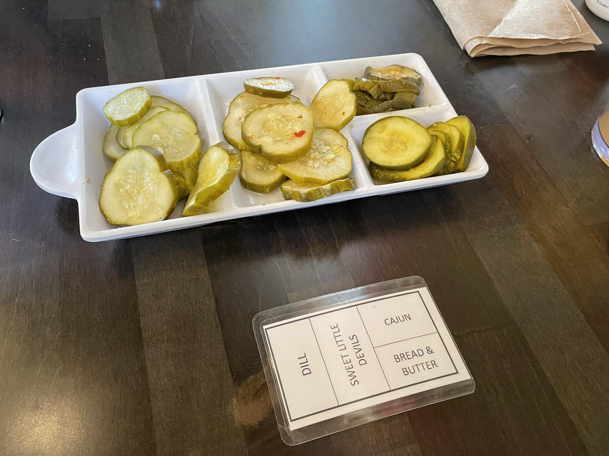 The Fickle Pickle deli in Roswell, GA offers a pickle plate