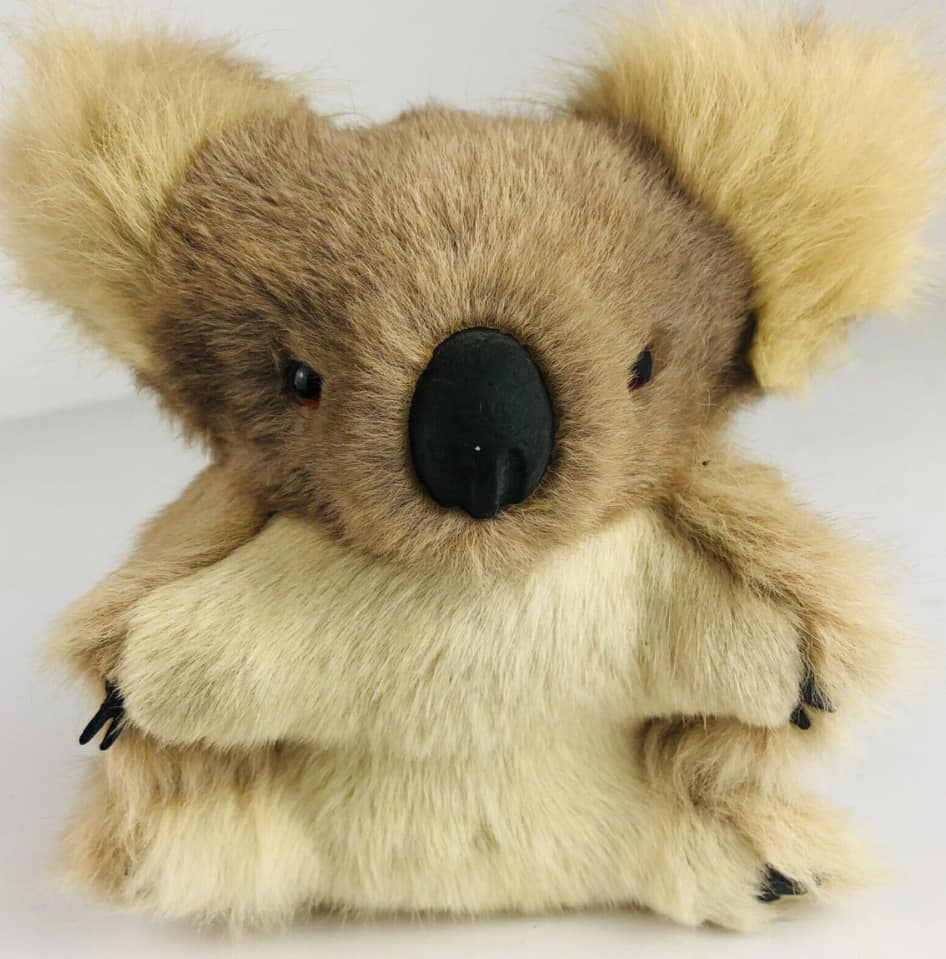 Musical koala toy made with kangaroo fur