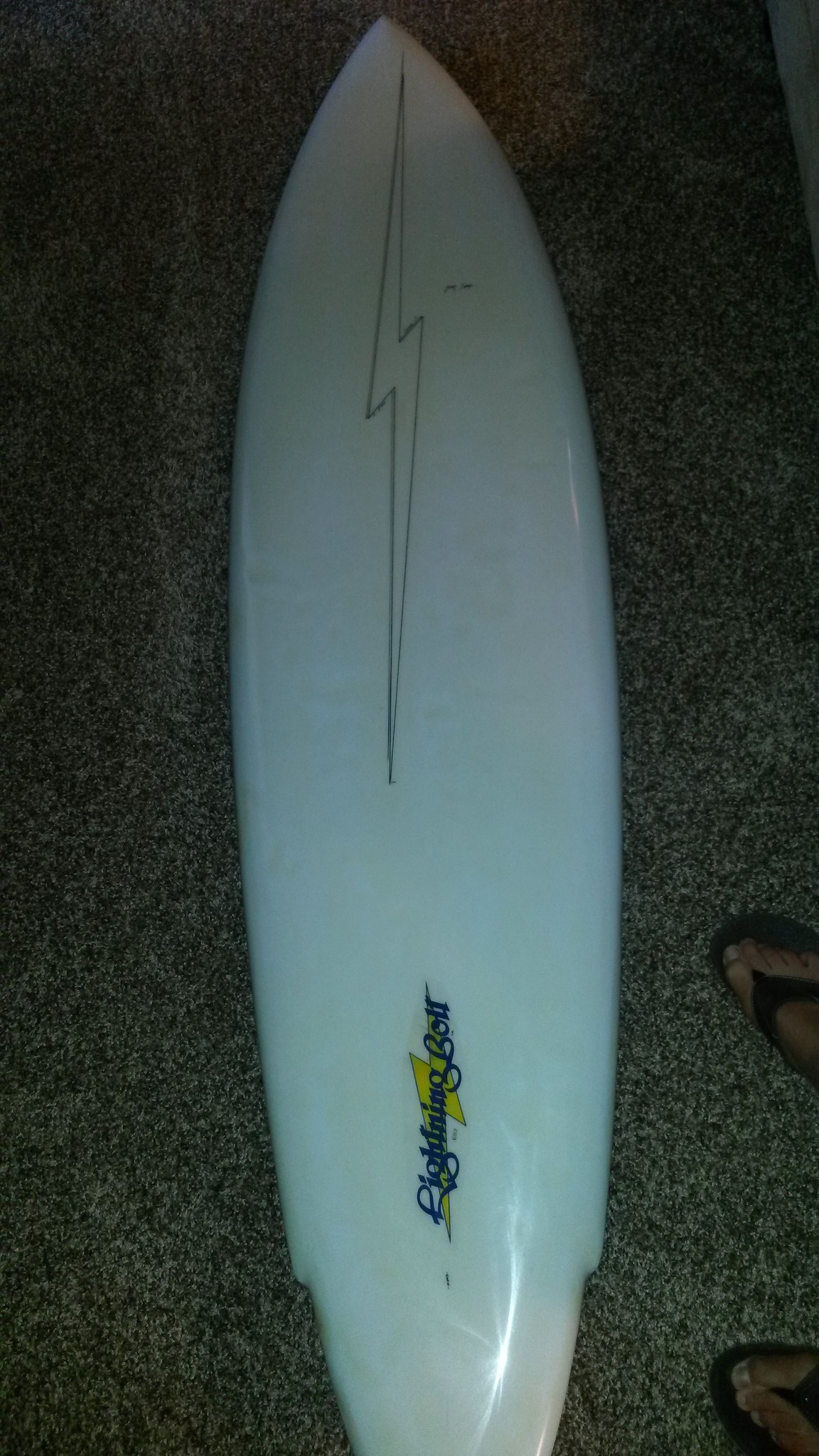 Vintage! Rare! 1970's? 7' Bill Barnfield Lighting Bolt Surfboard